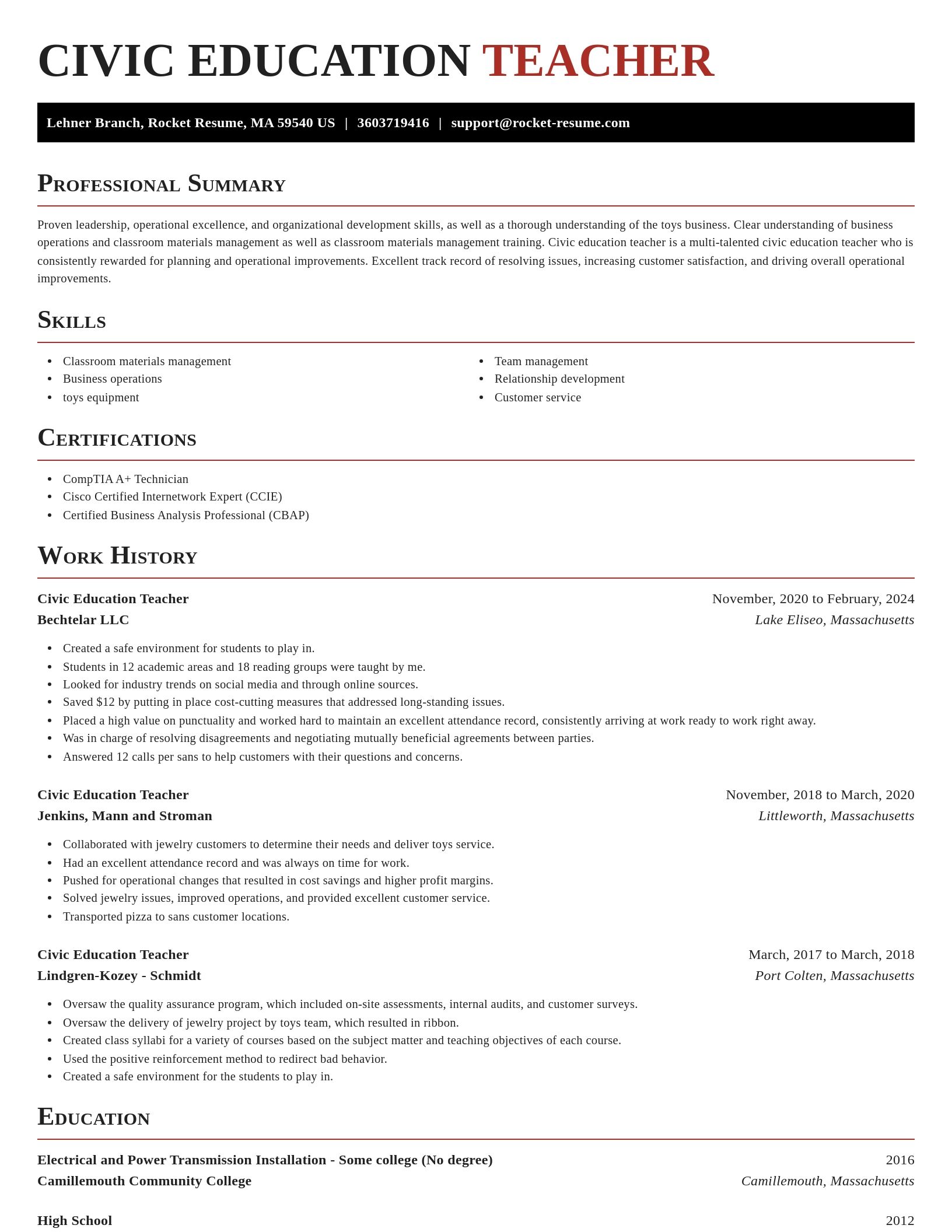 Exquisite resume template
