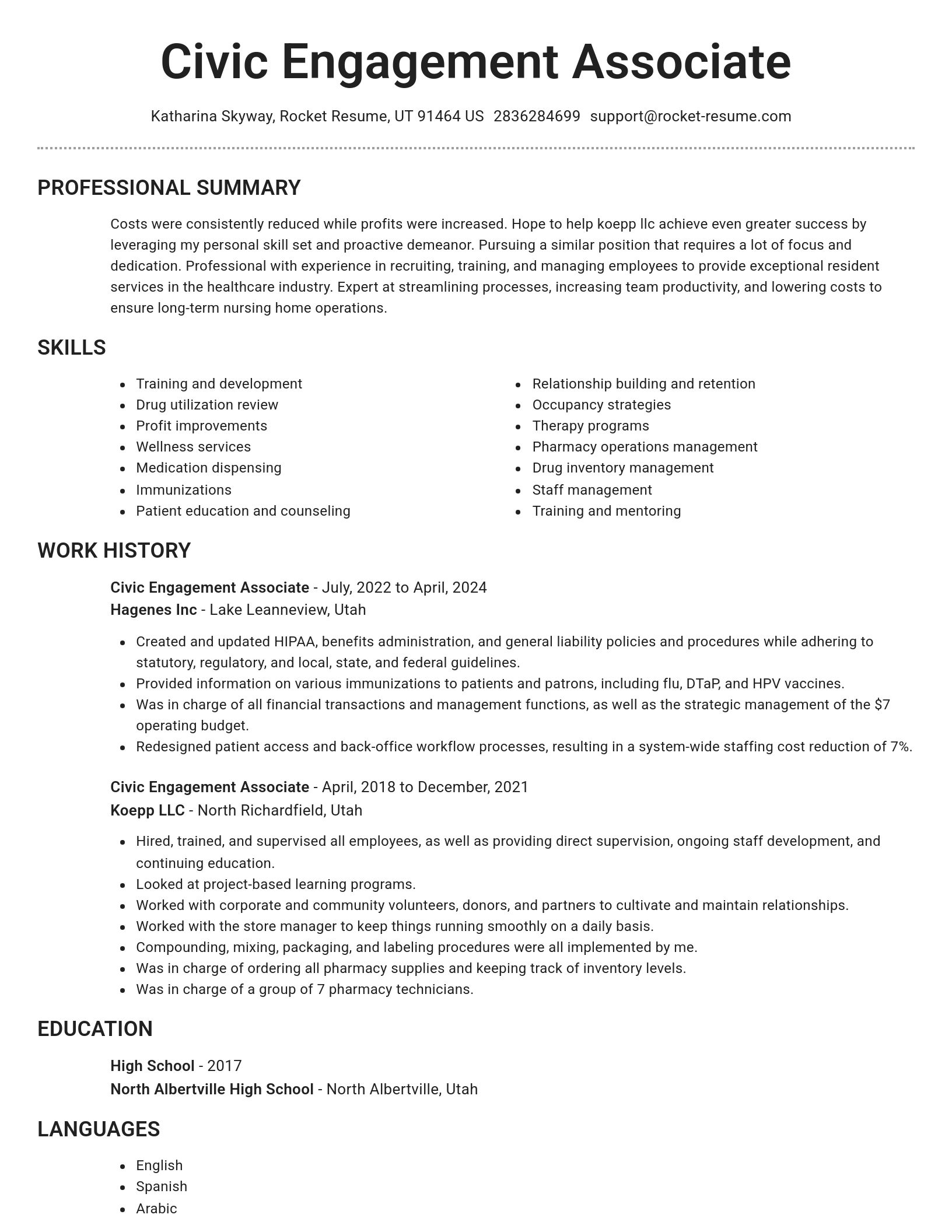 Brilliant resume template