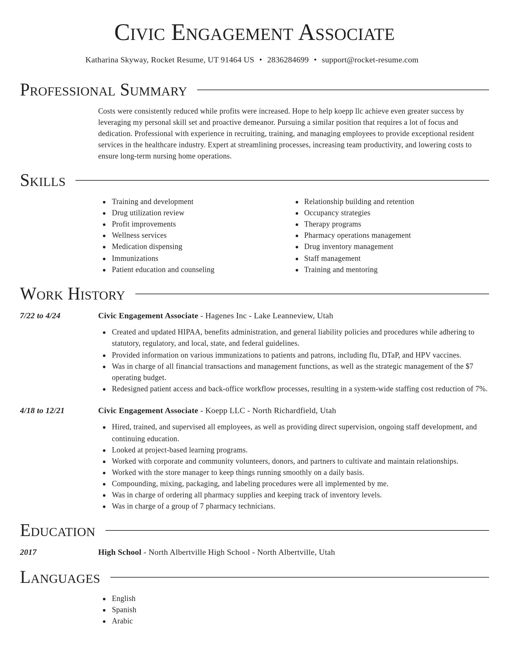 Director resume template