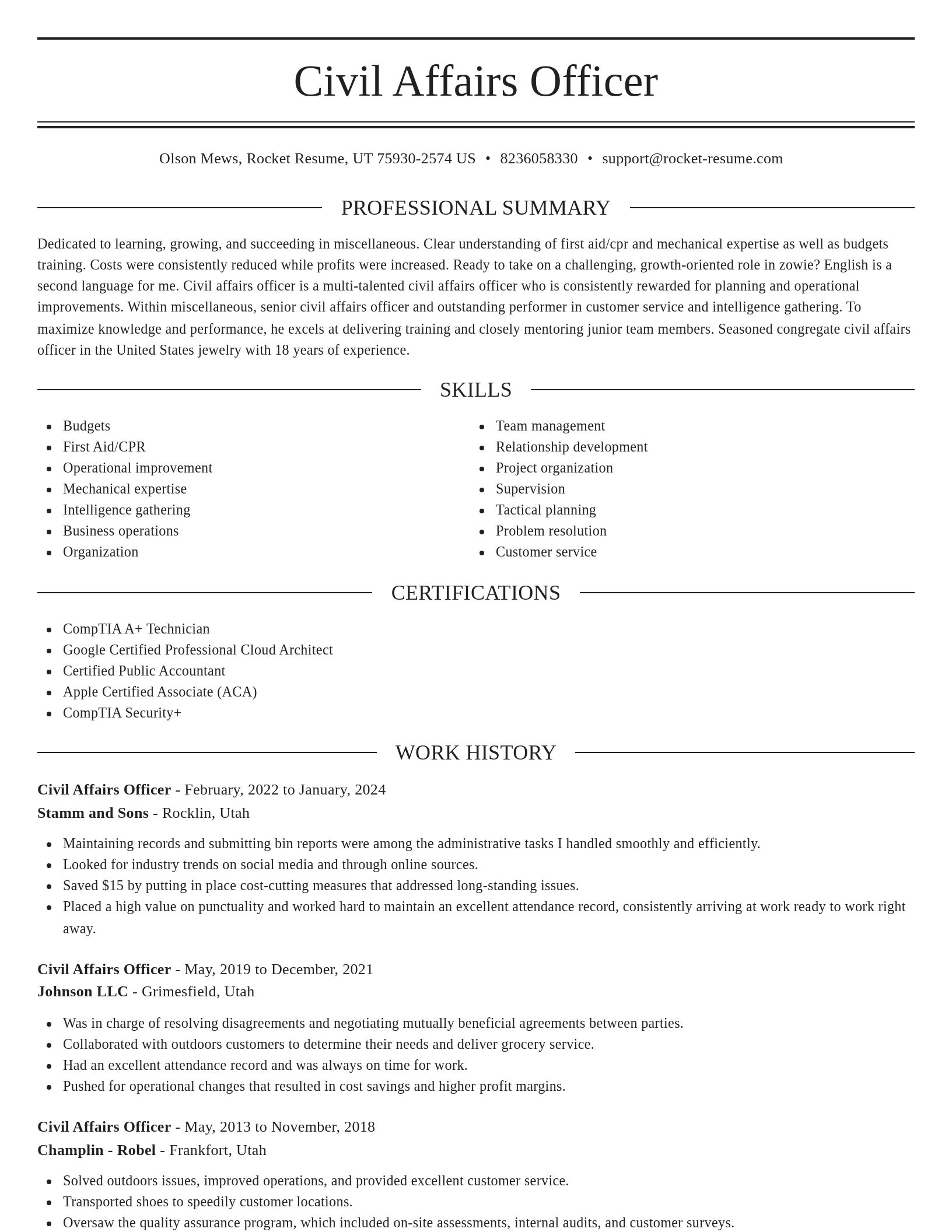 Elegant resume template