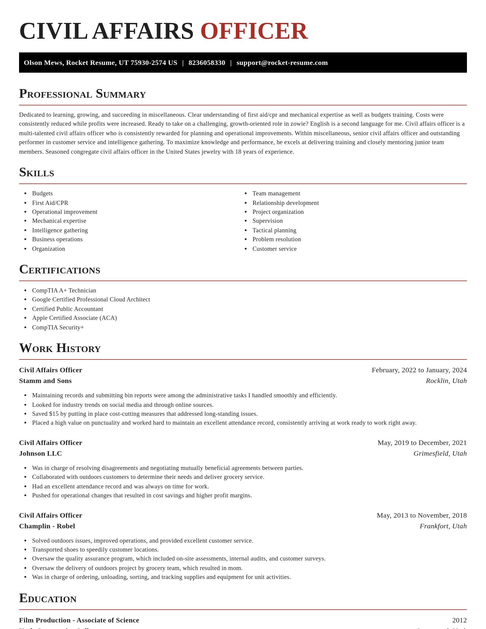 Exquisite resume template