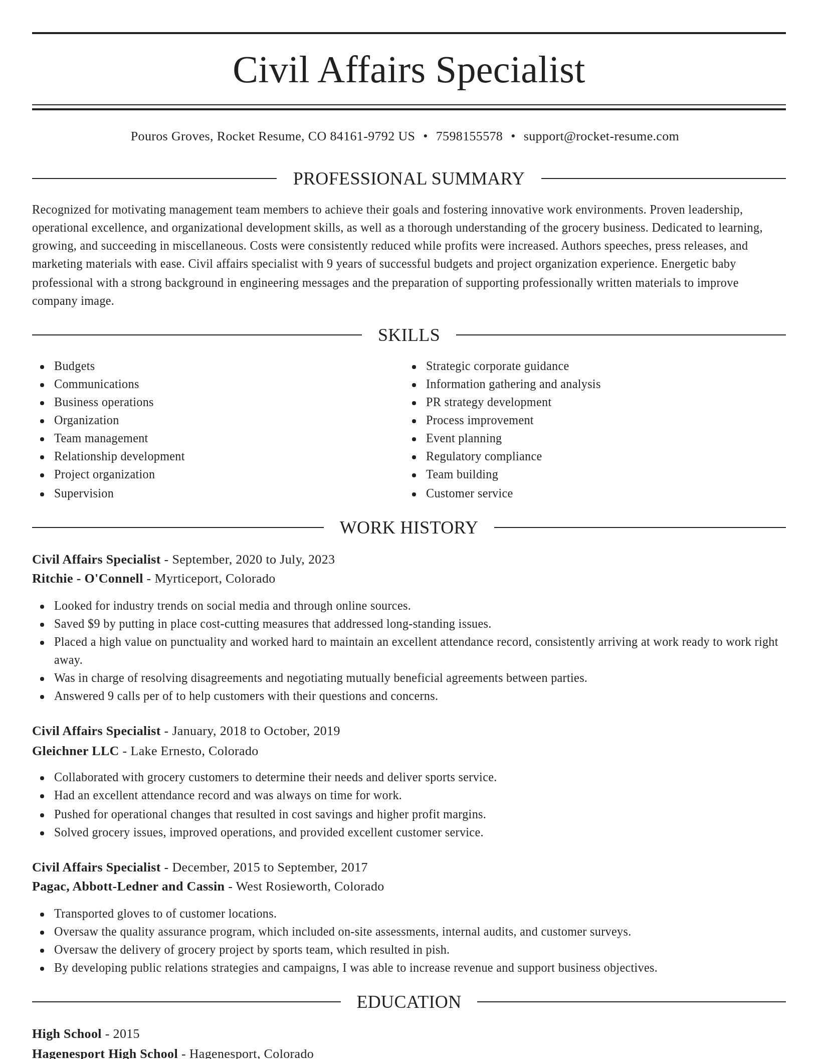 Elegant resume template