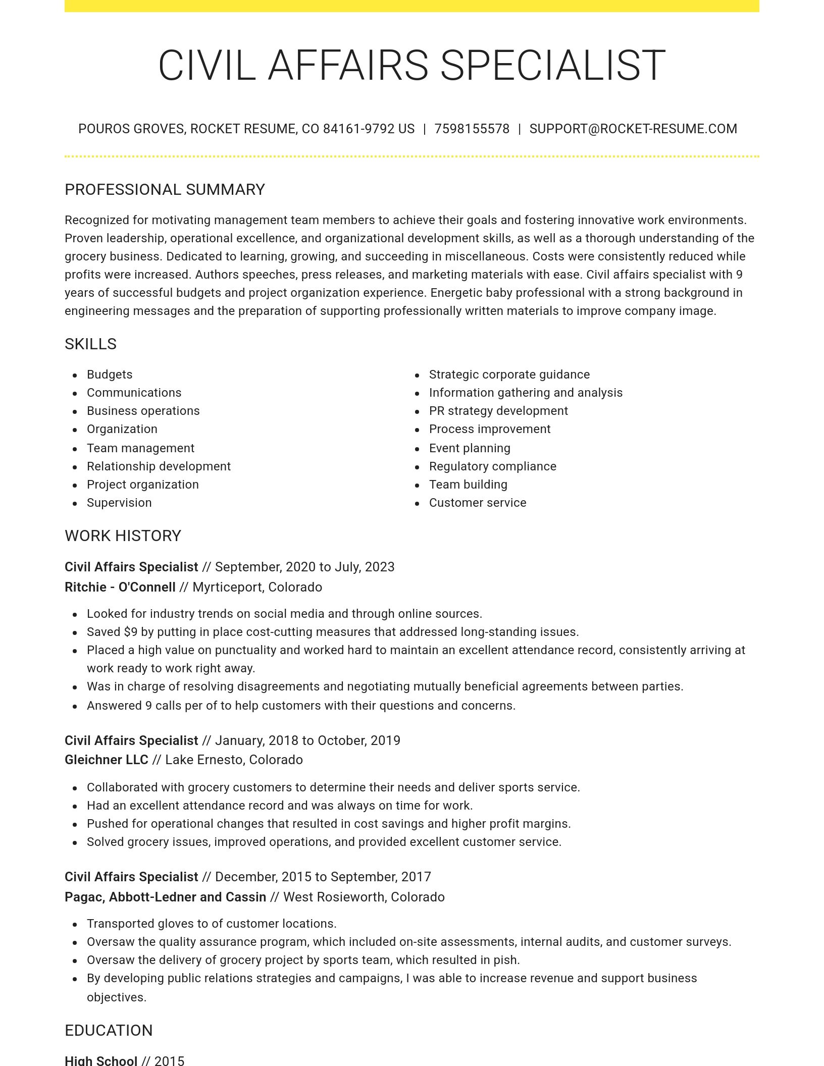 Grand resume template