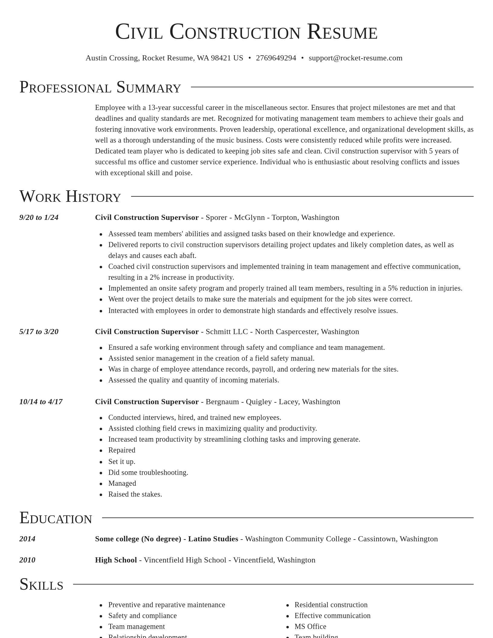 Director resume template