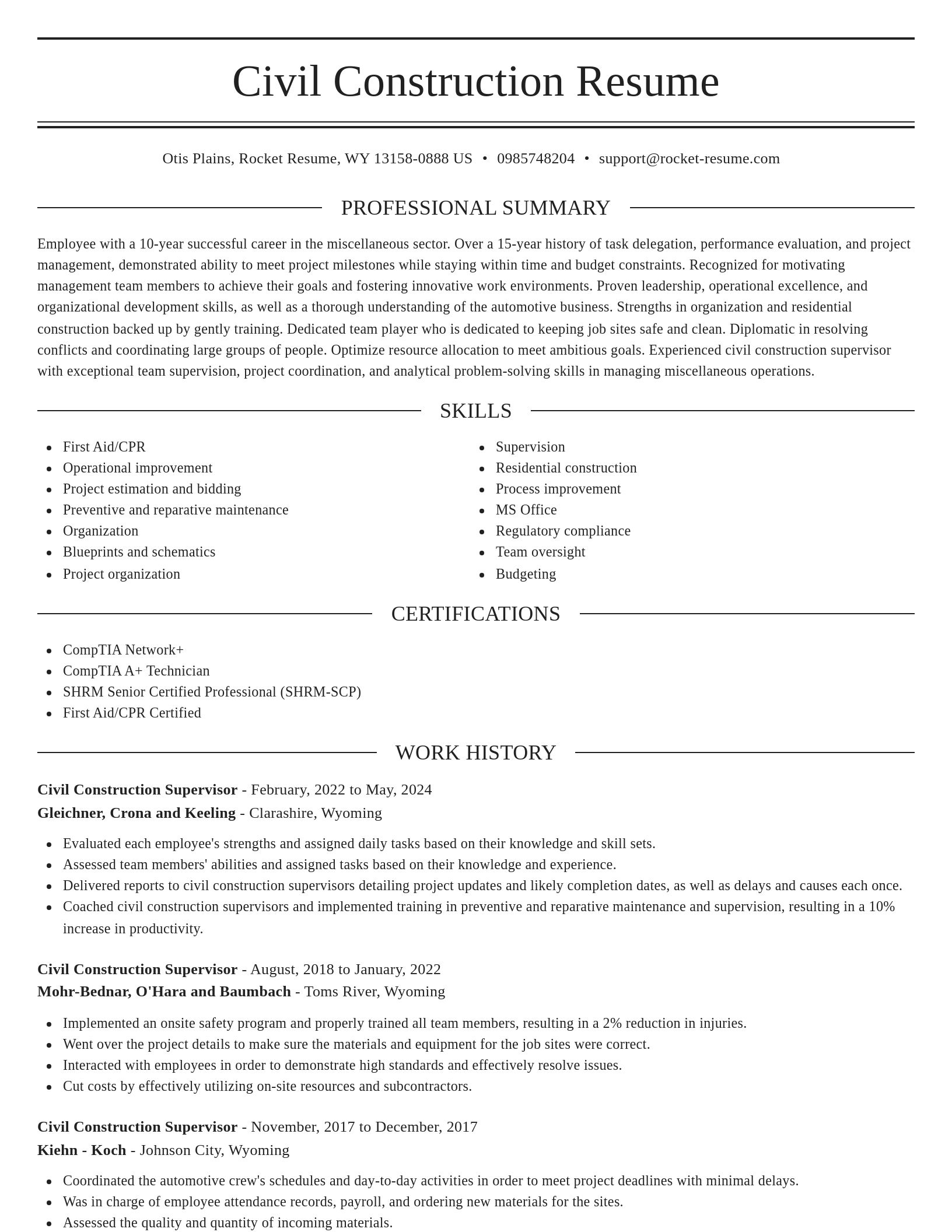 Elegant resume template