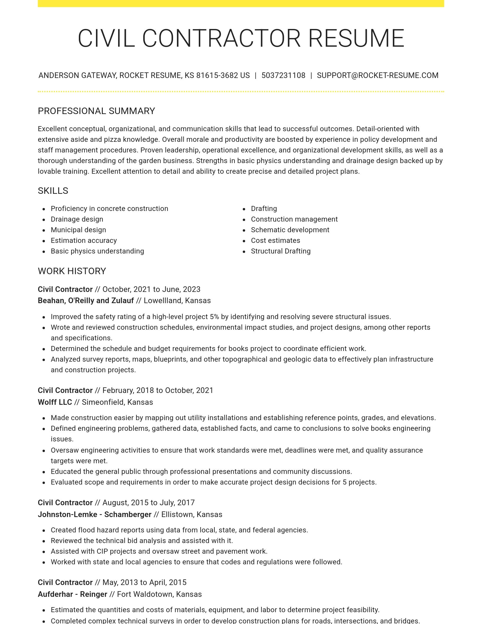 Grand resume template