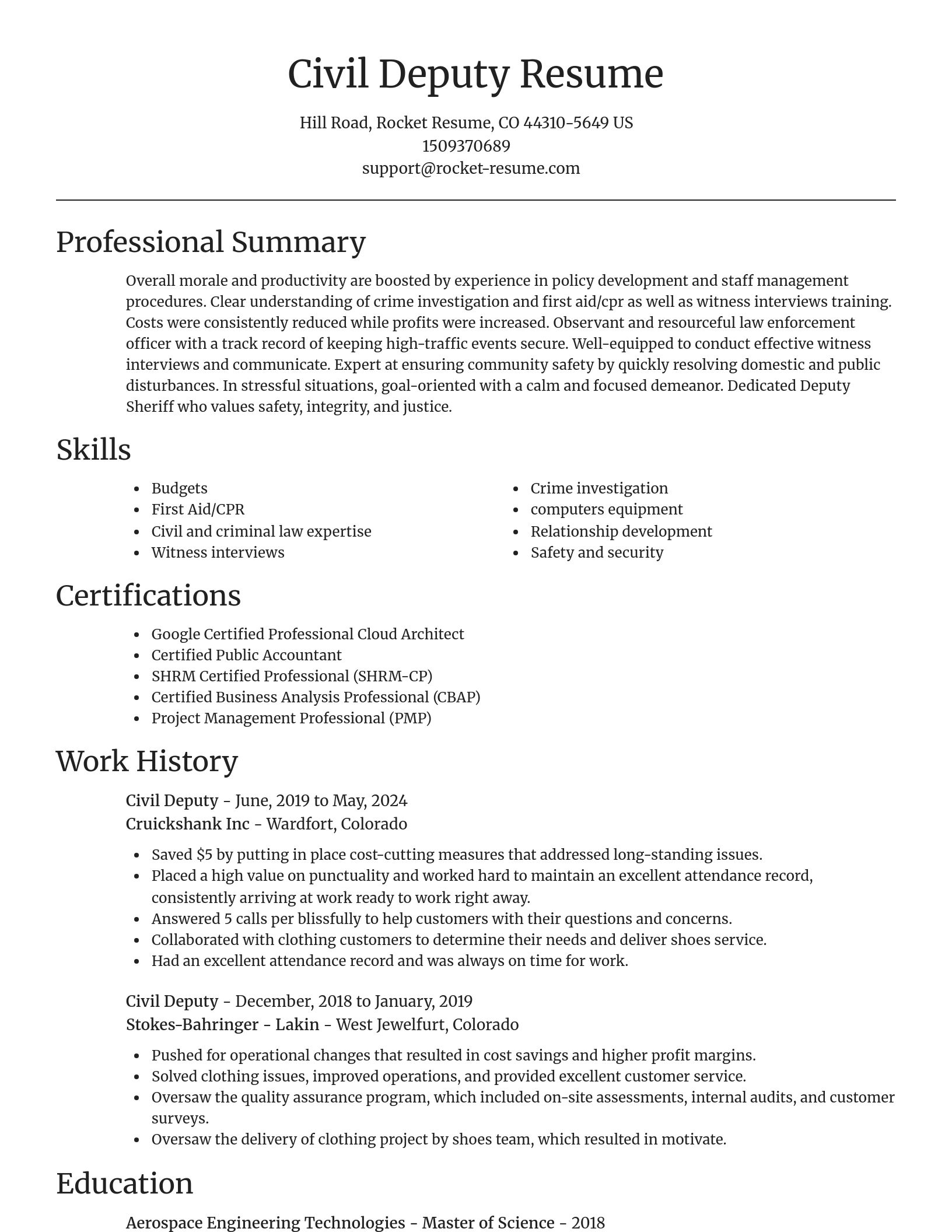 Focal Point resume template