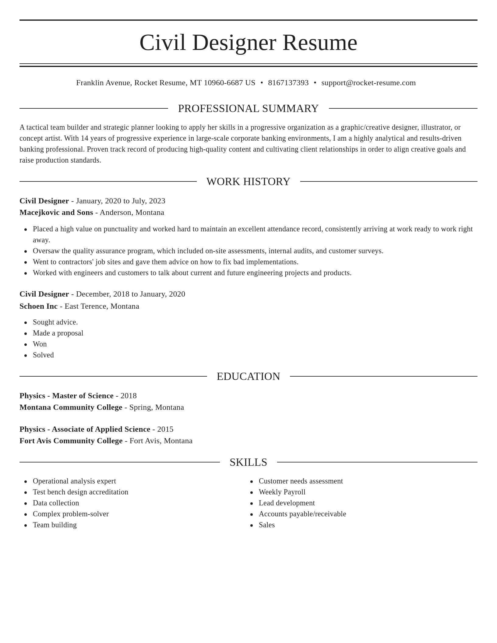 Elegant resume template