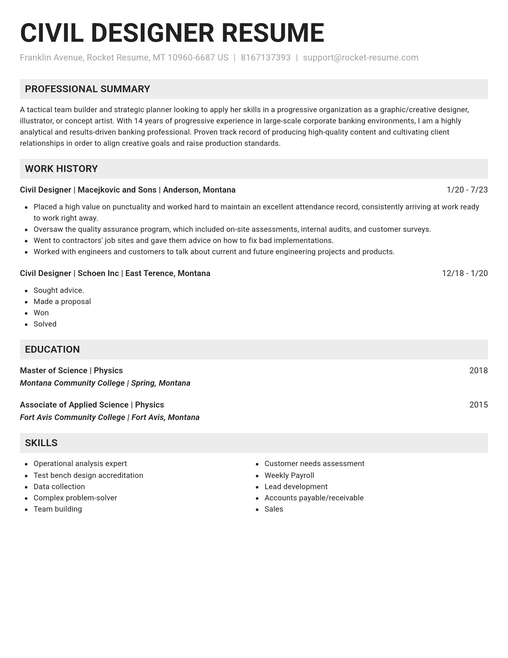 Genius resume template