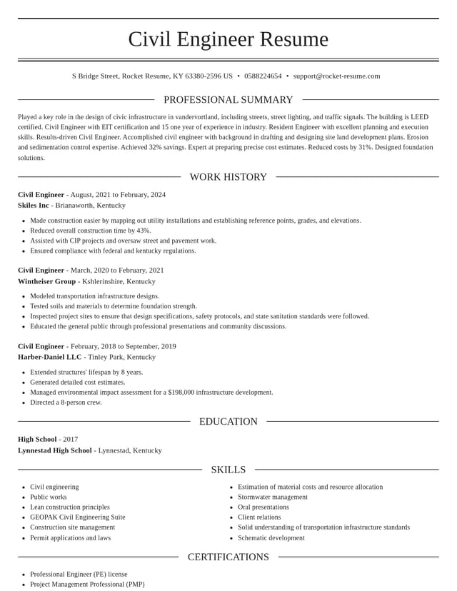 Elegant resume template