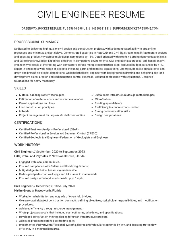 Grand resume template