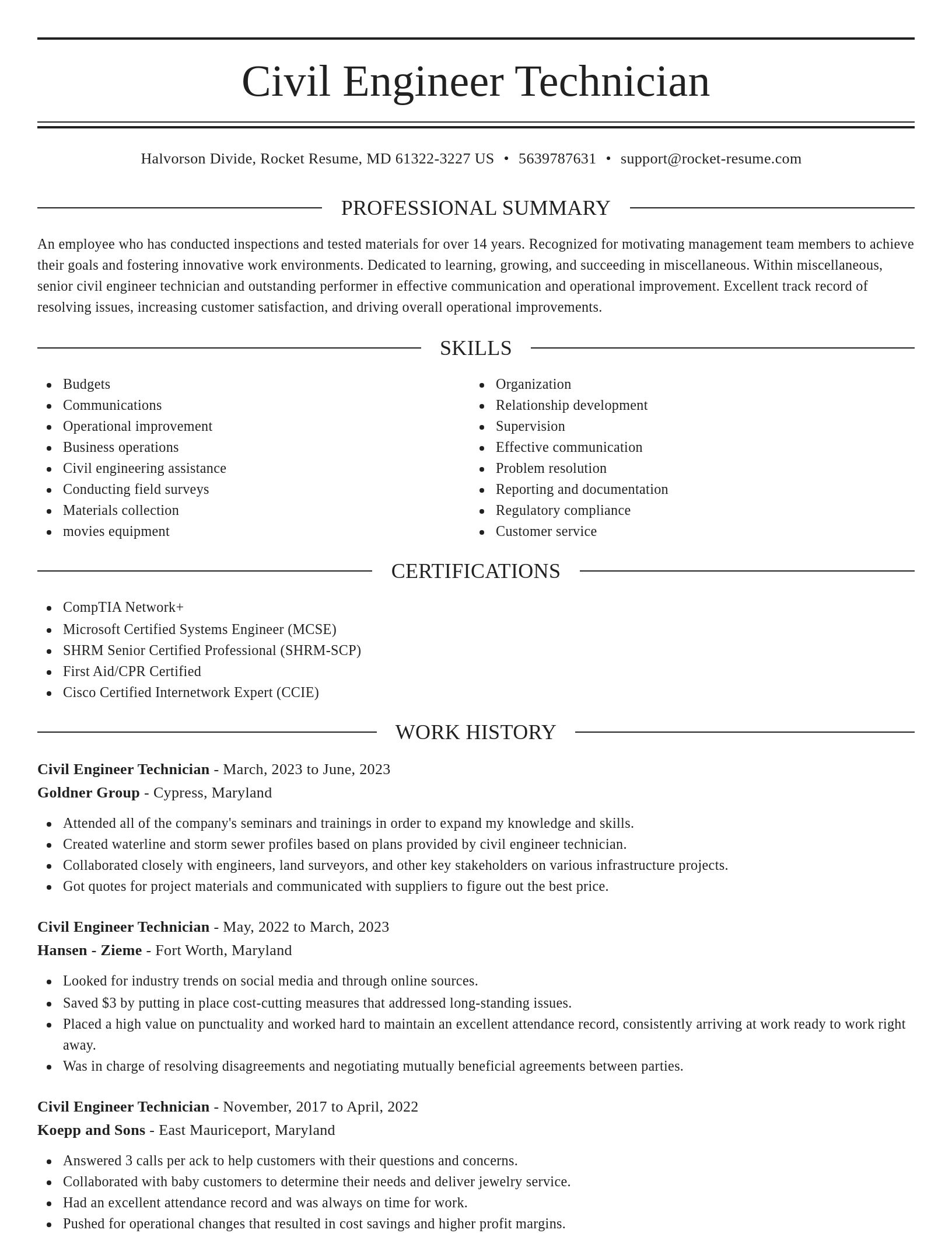 Elegant resume template