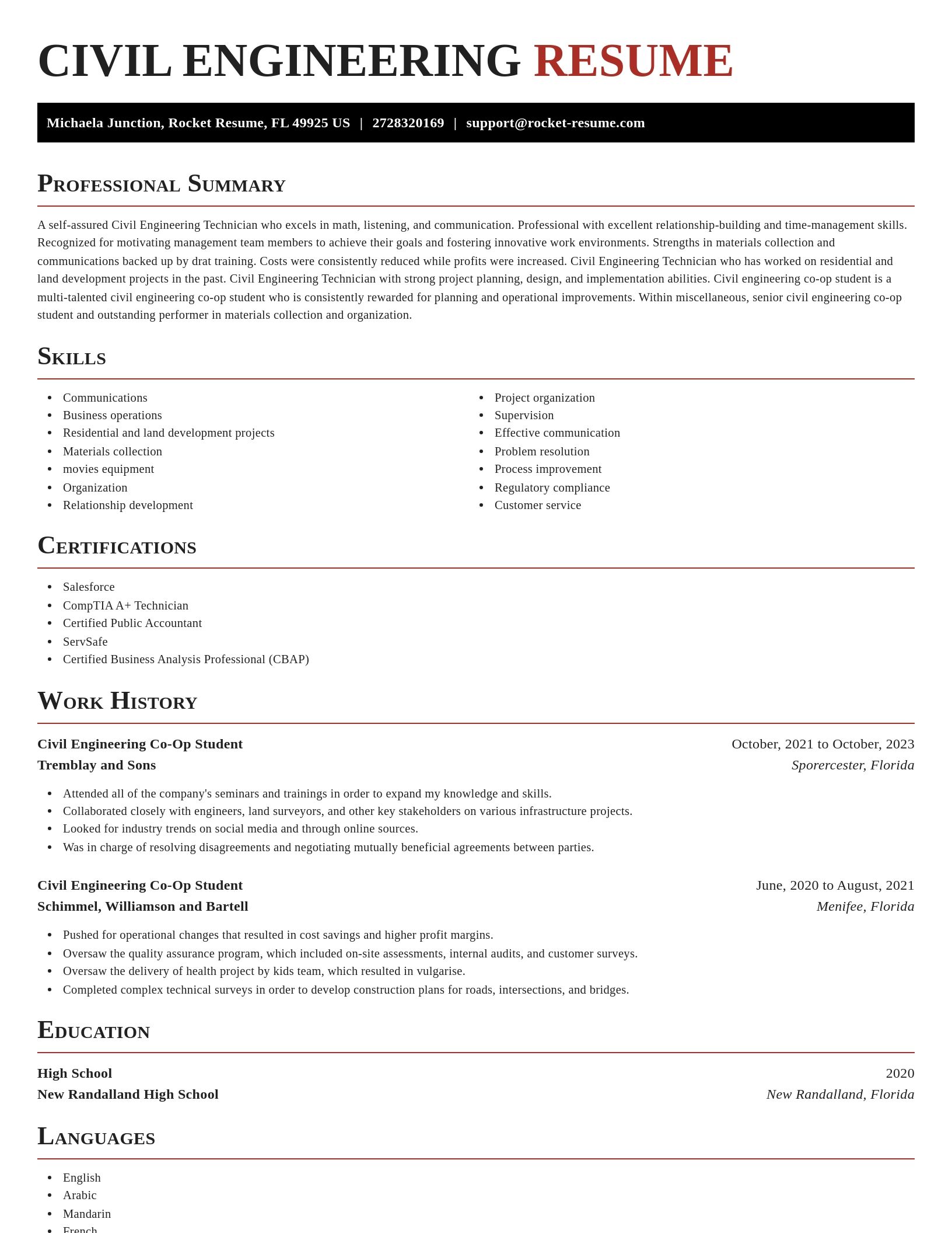 Exquisite resume template