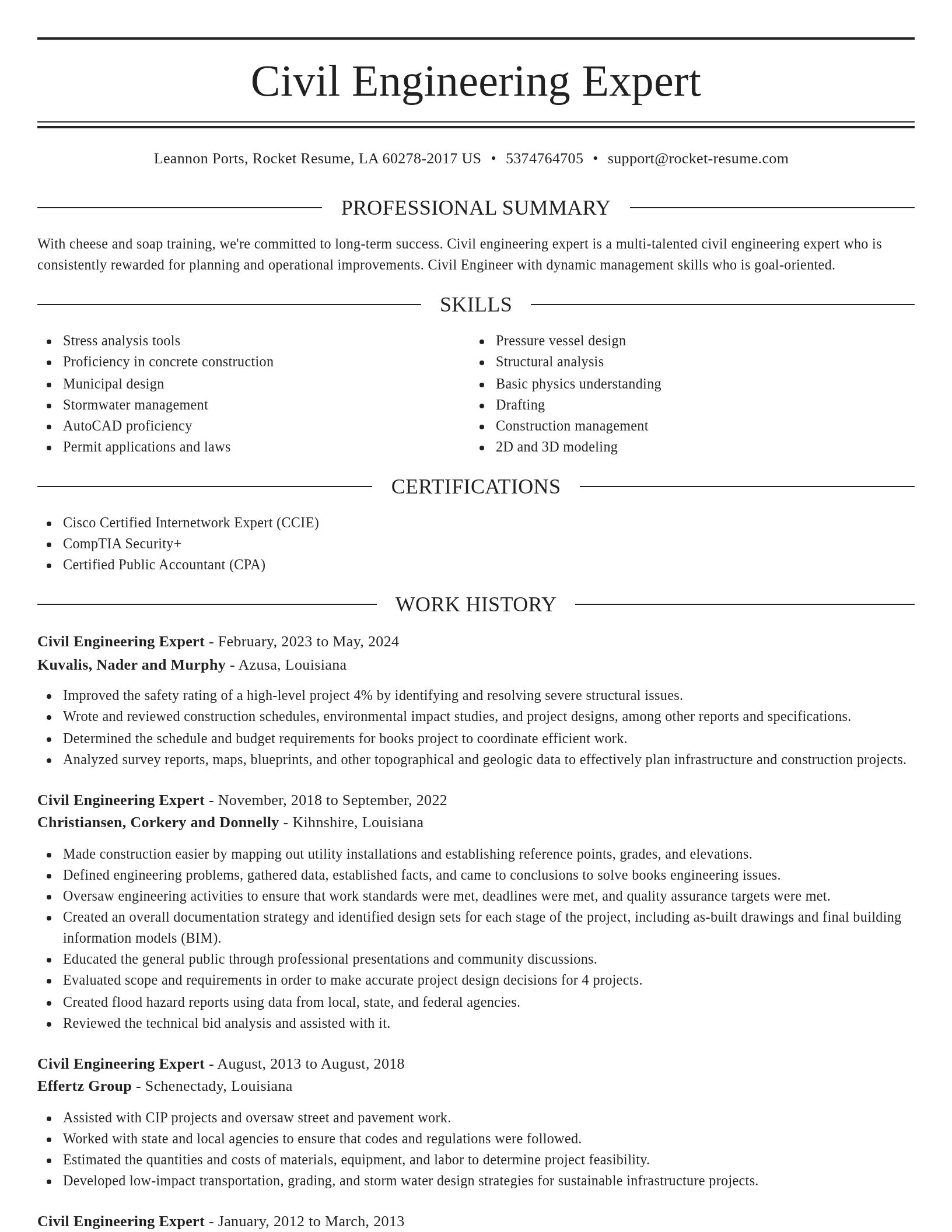Elegant resume template