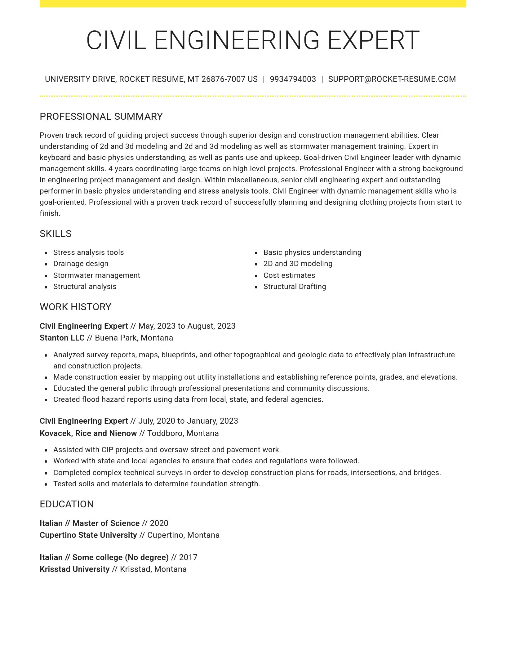Grand resume template