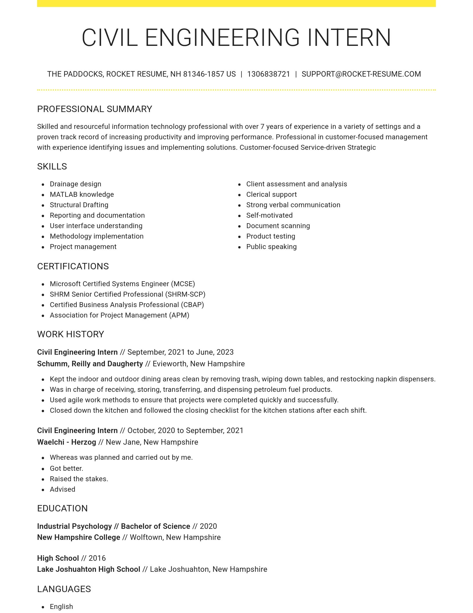 Grand resume template