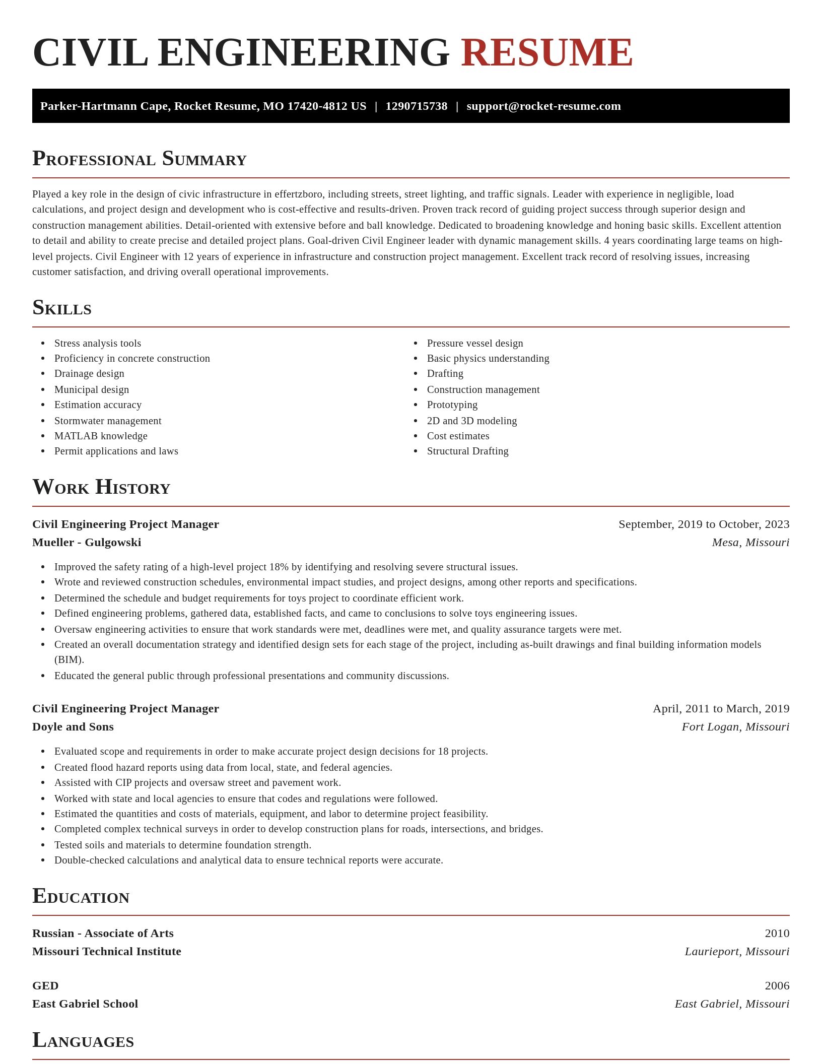 Exquisite resume template