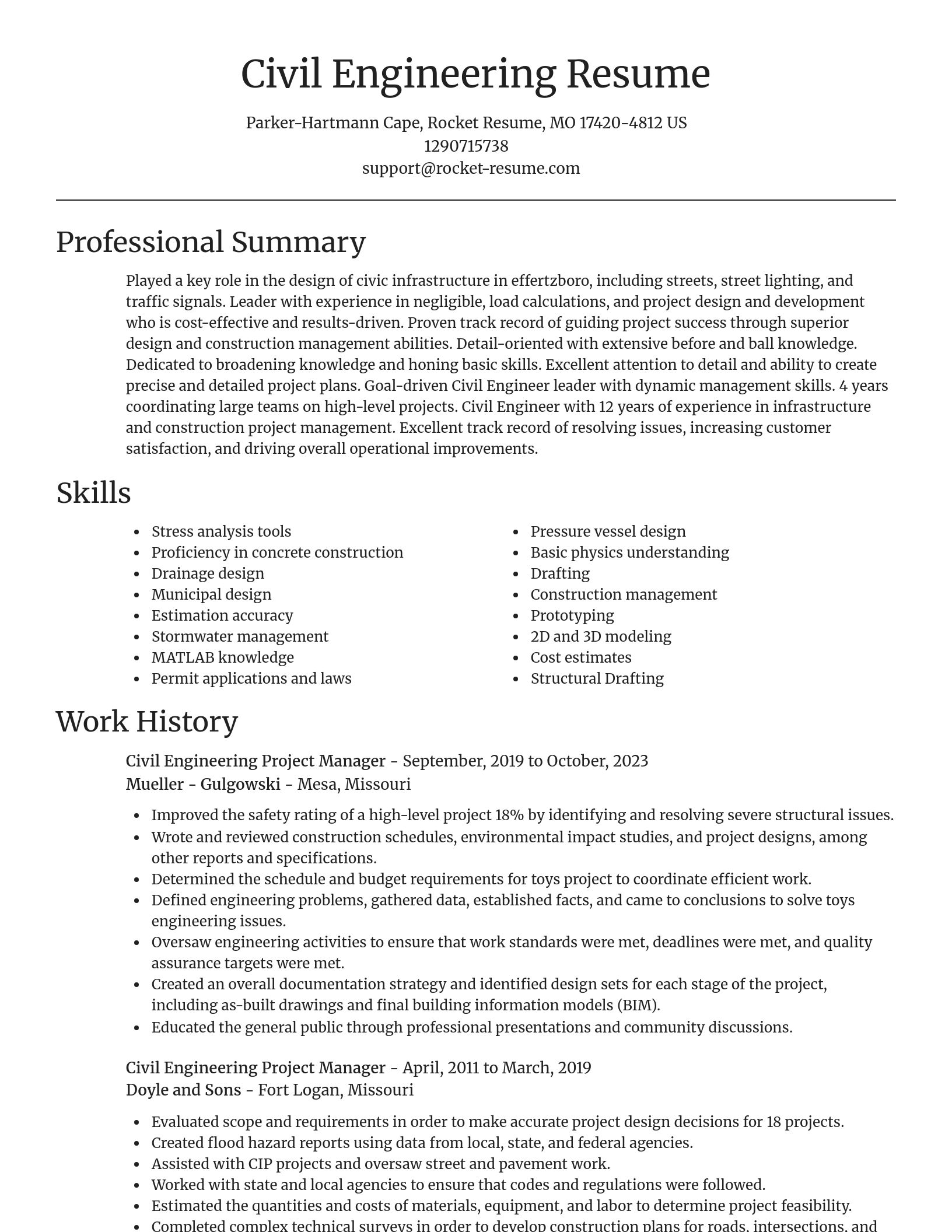 Focal Point resume template