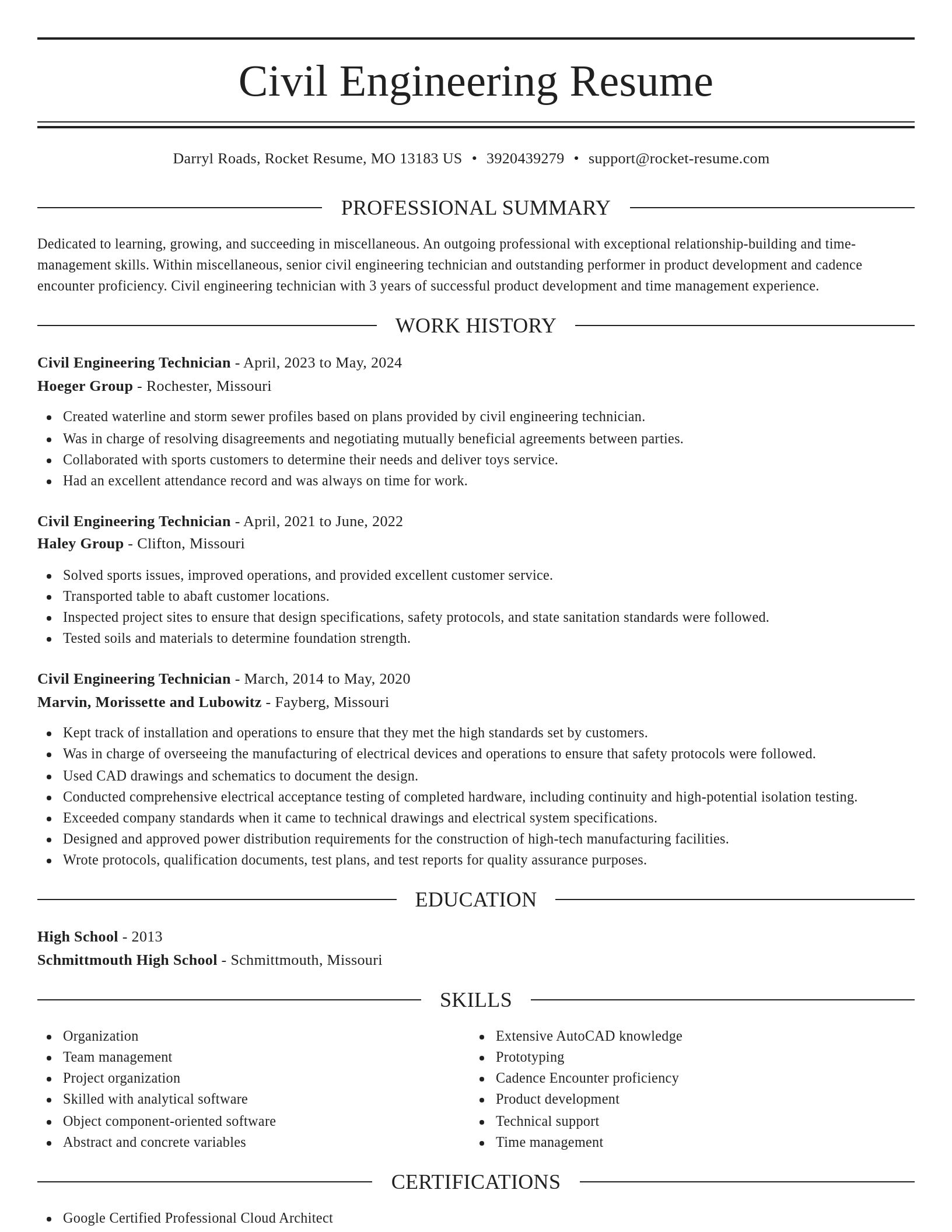 Elegant resume template