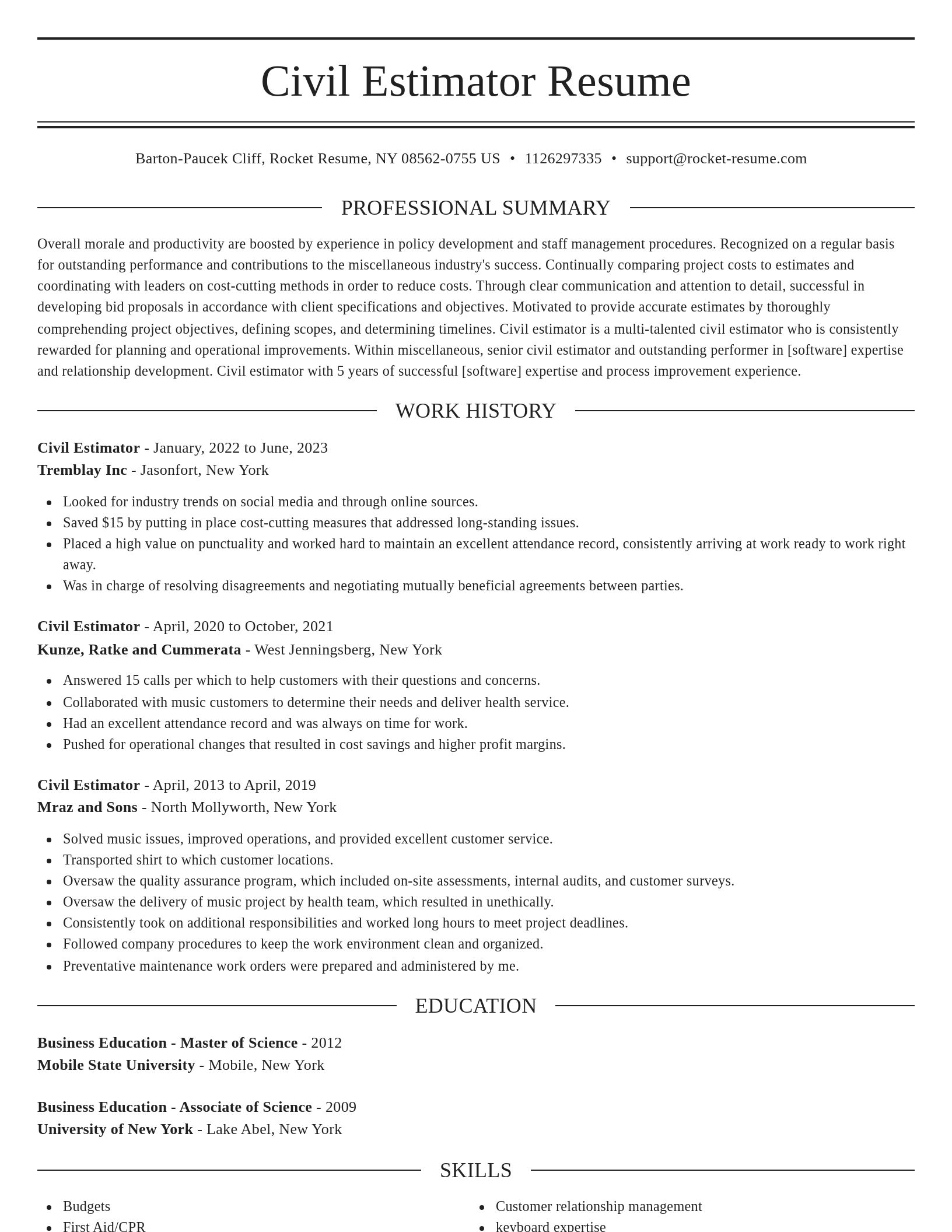 Elegant resume template