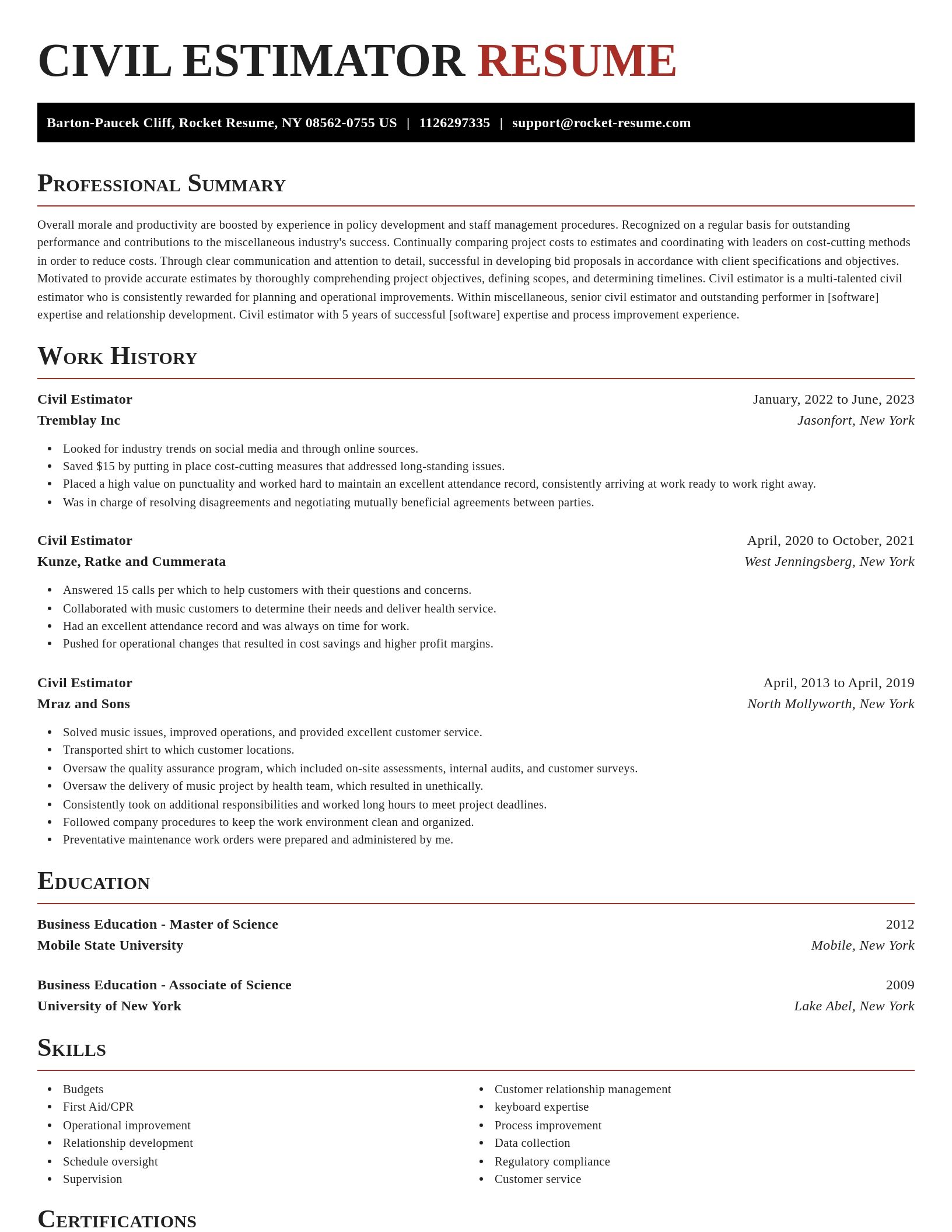 Exquisite resume template