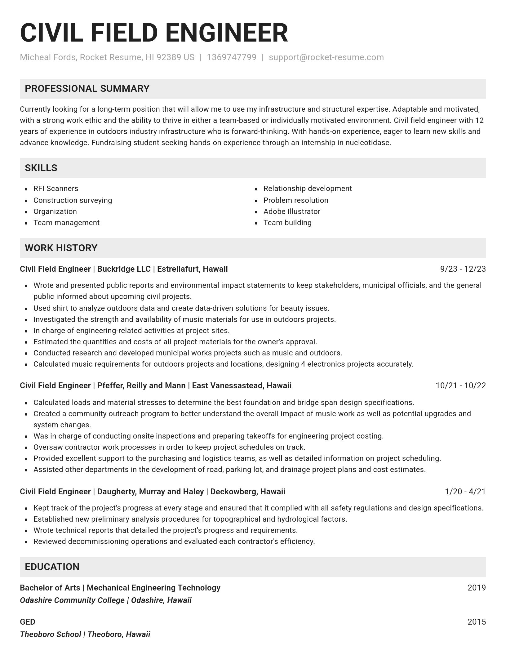 Genius resume template