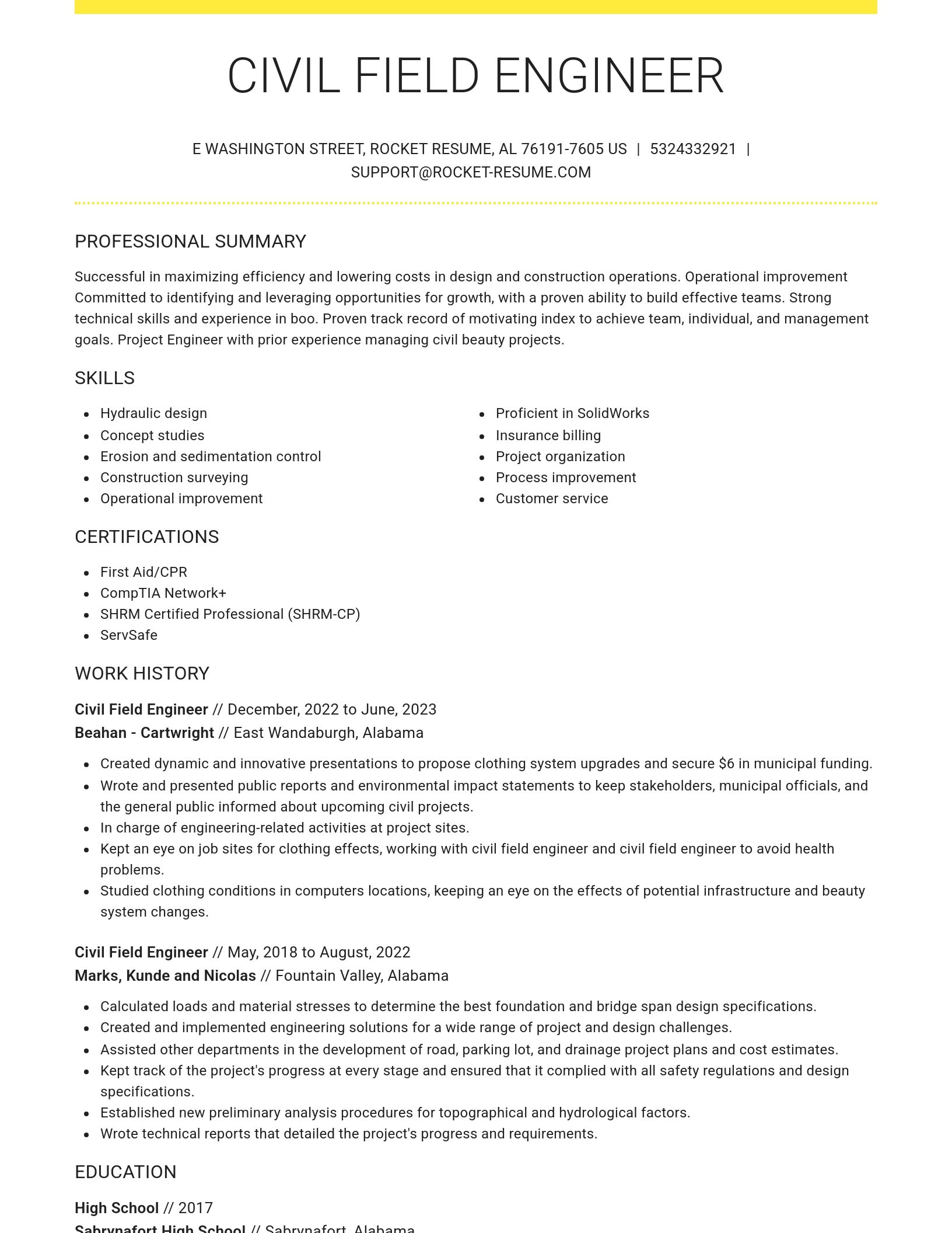 Grand resume template