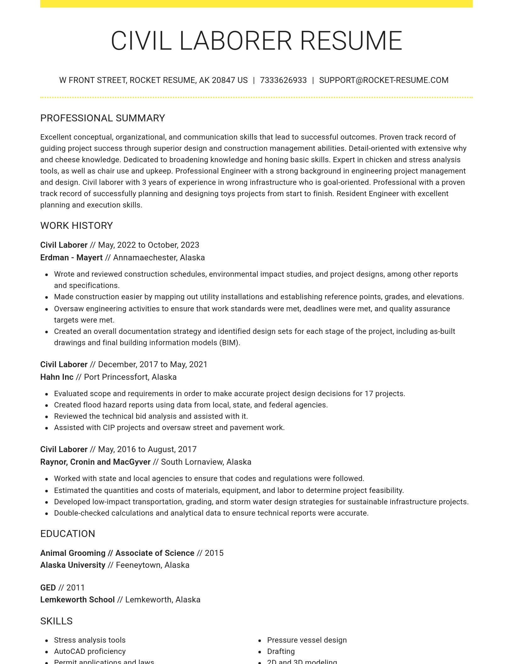 Grand resume template