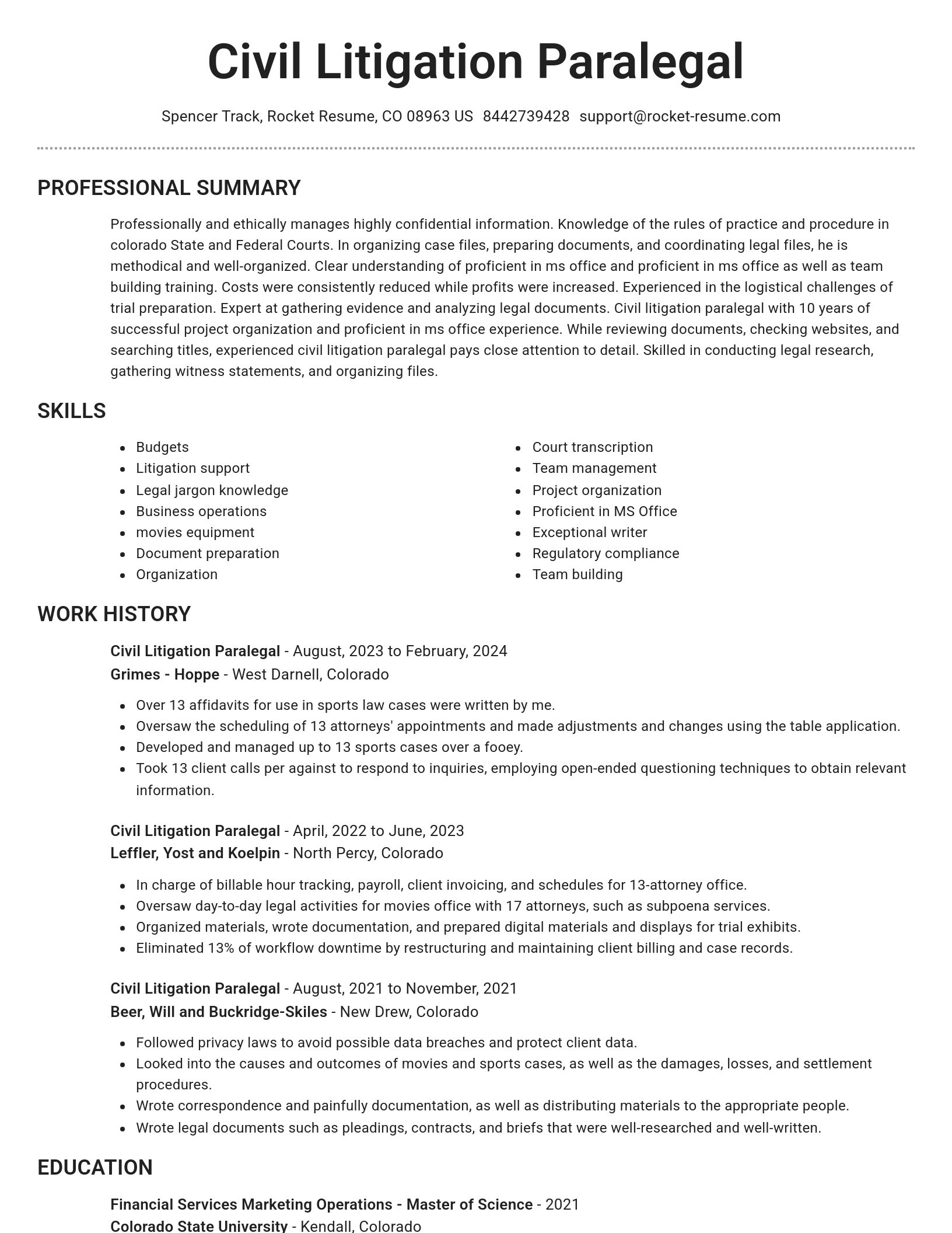 Brilliant resume template