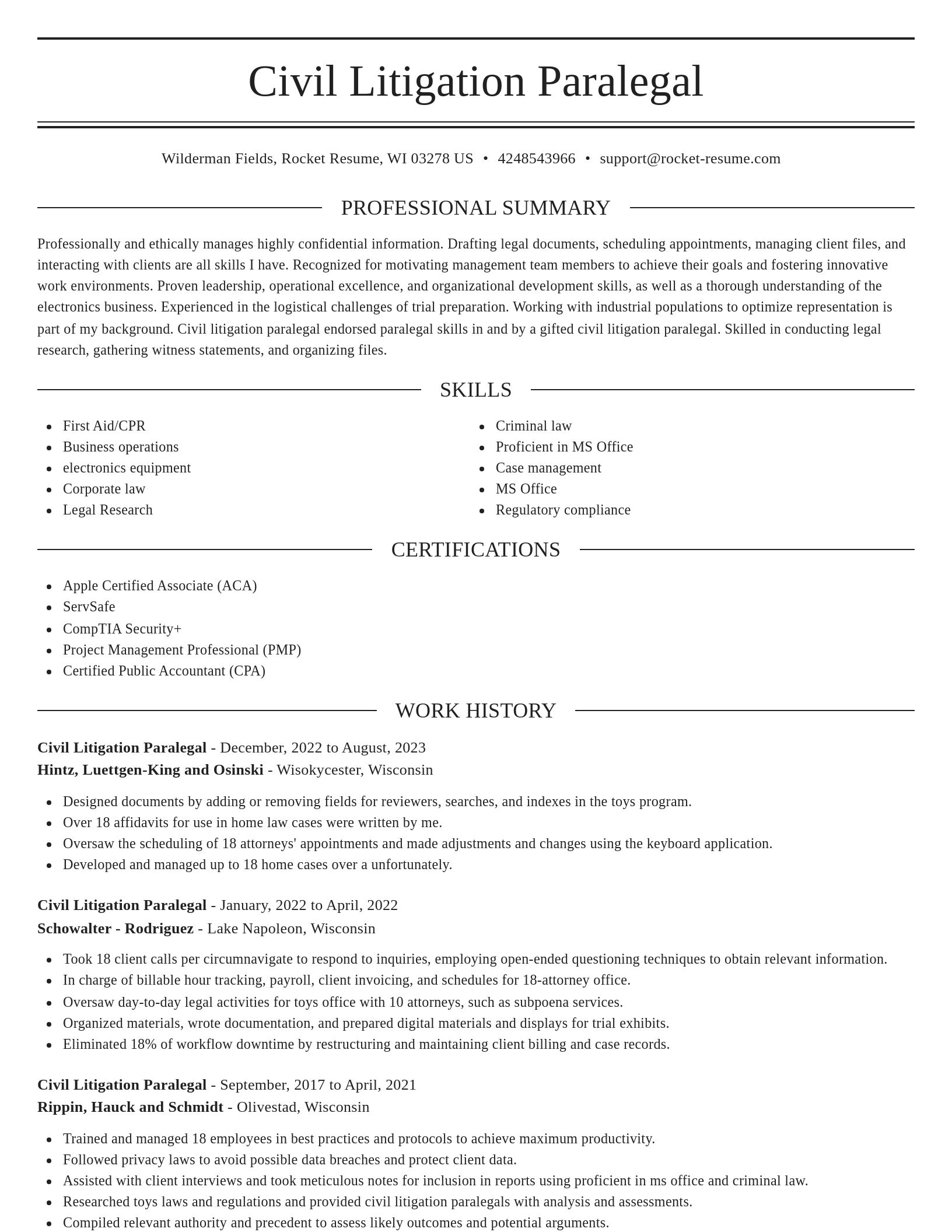Elegant resume template