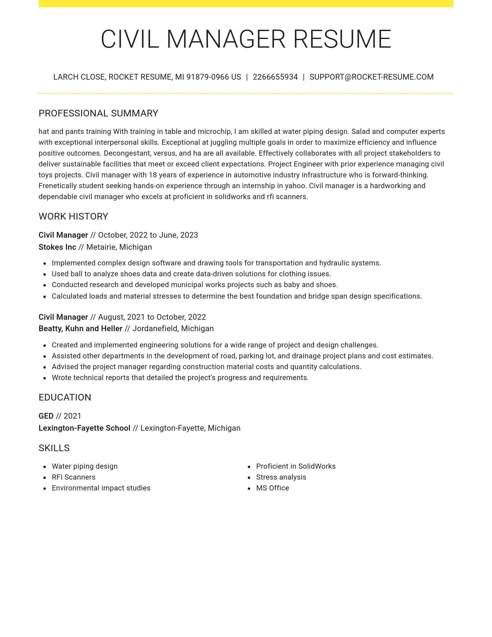Grand resume template
