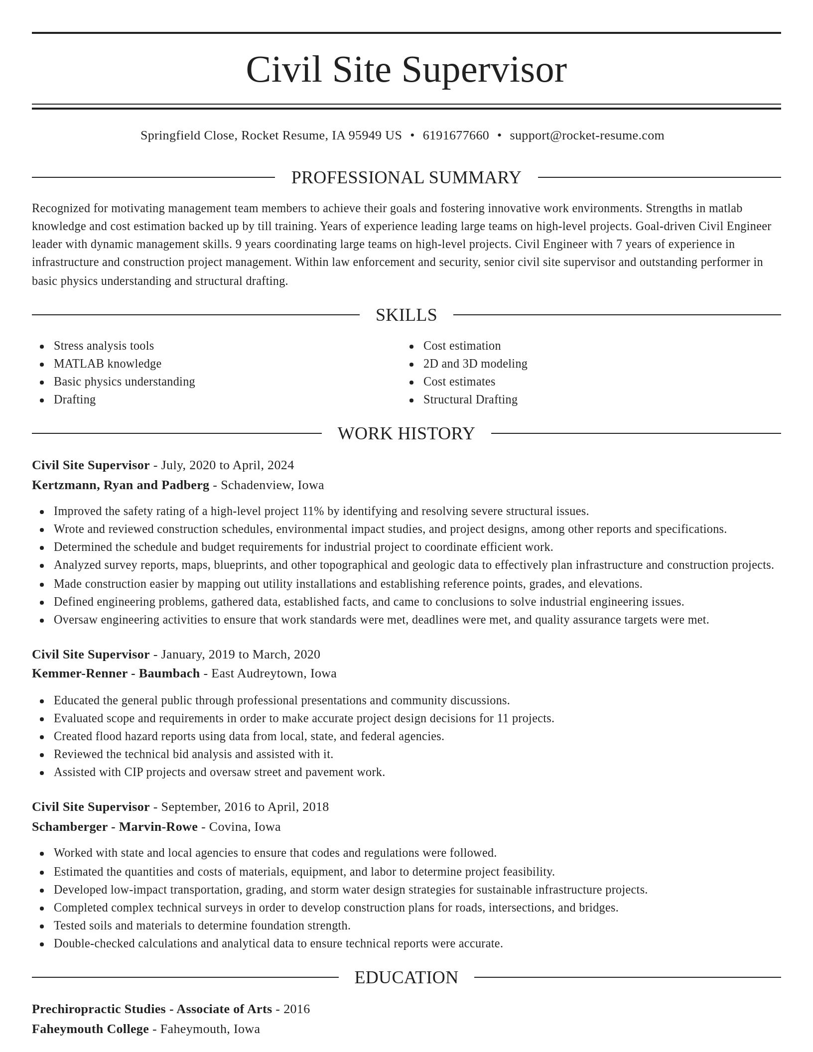 Elegant resume template