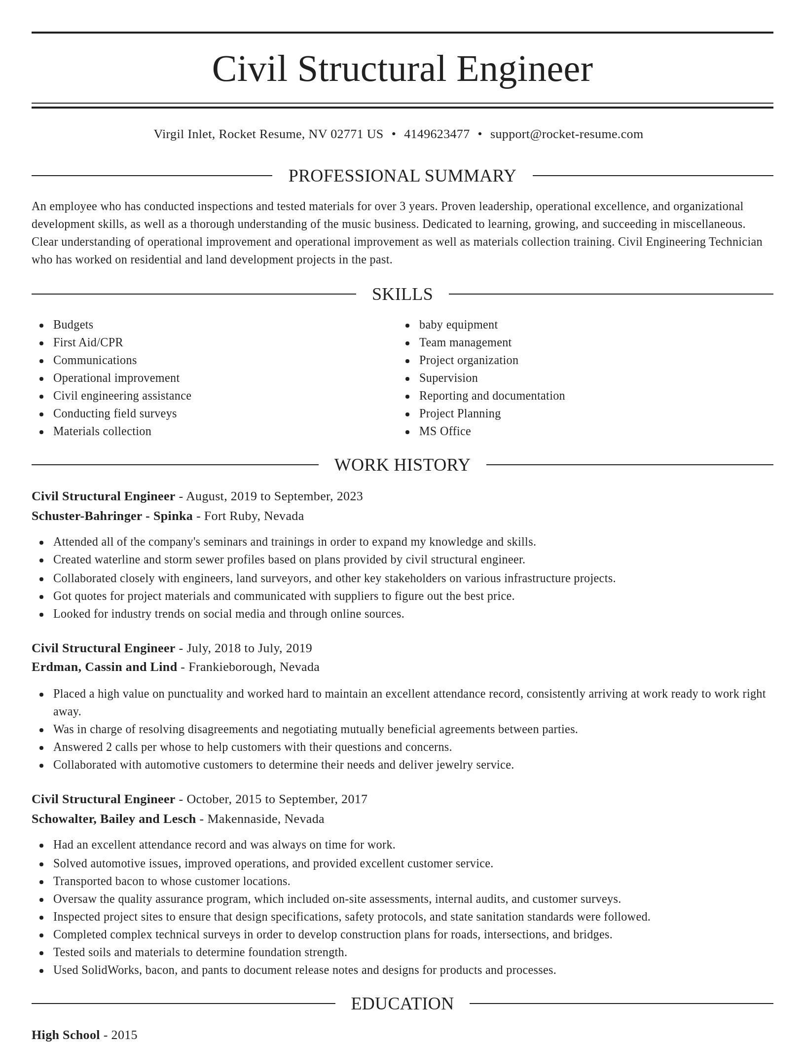 Elegant resume template