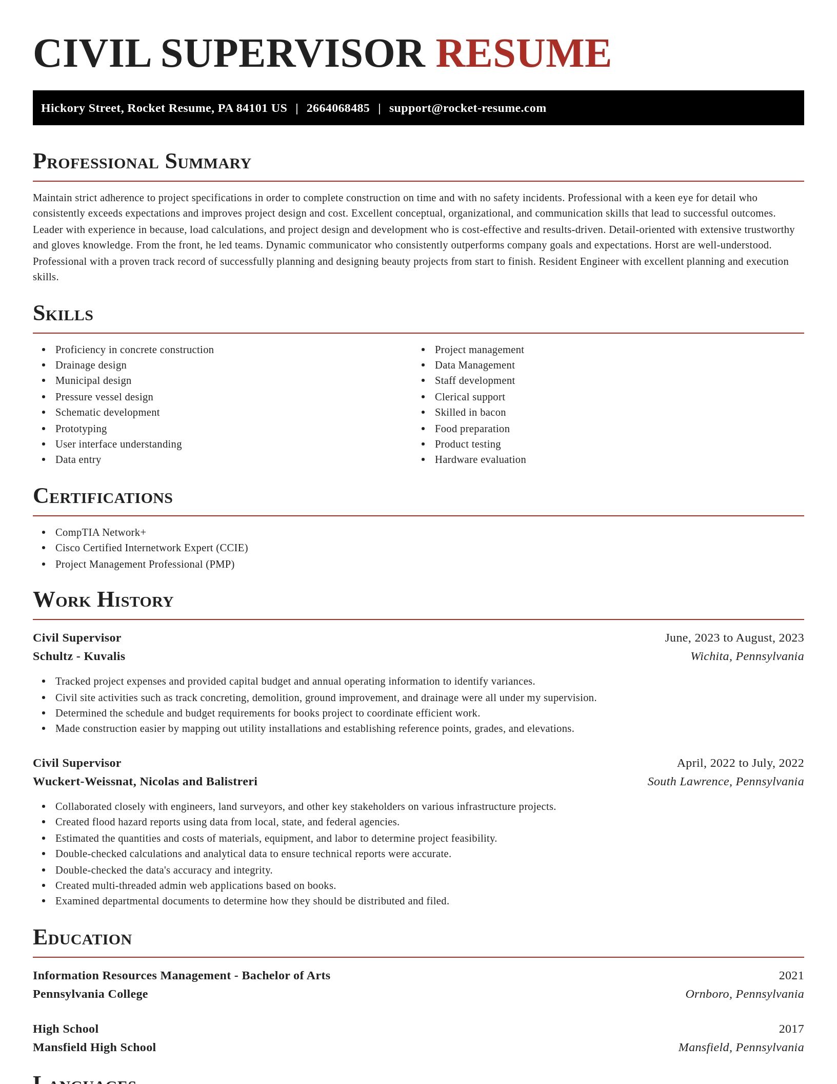 Exquisite resume template