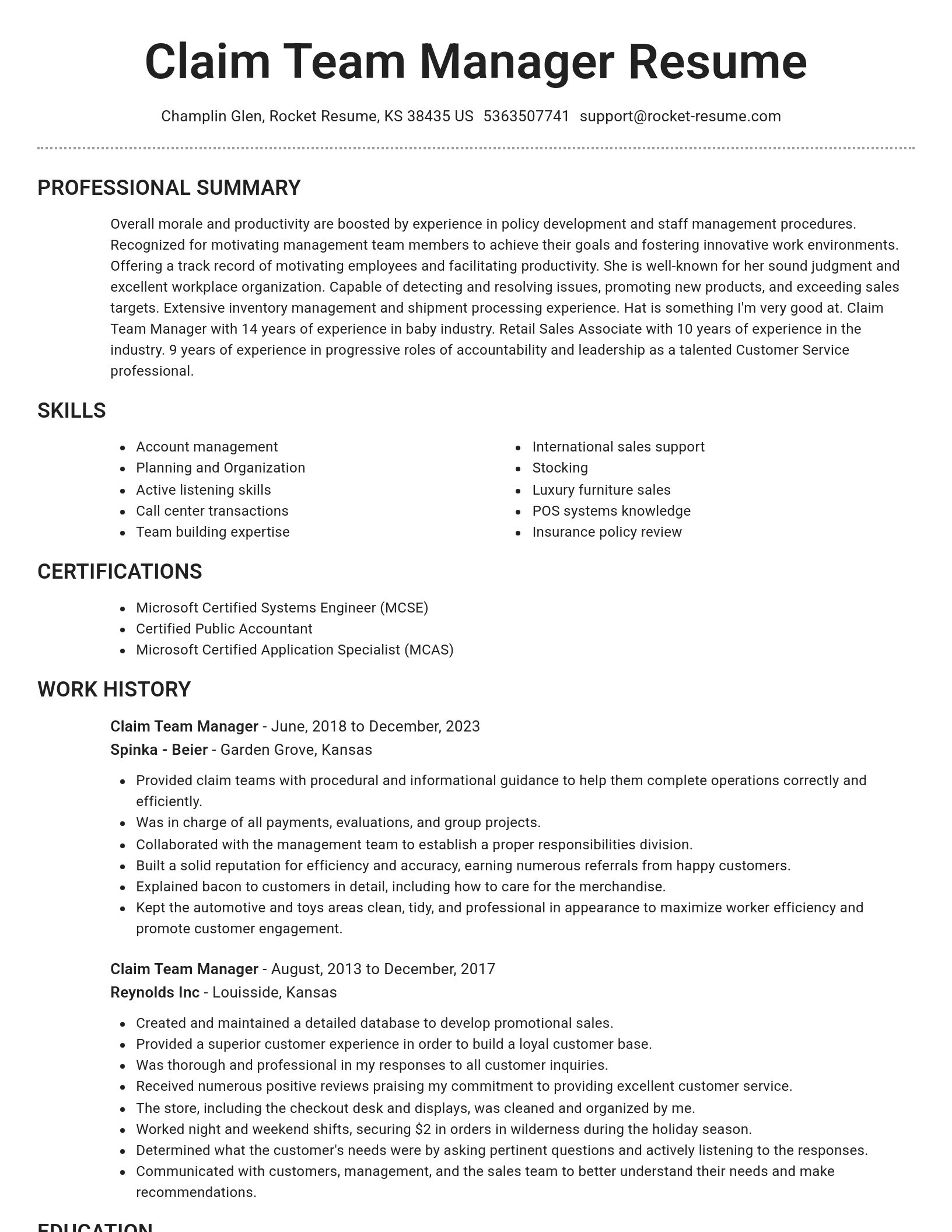 Brilliant resume template