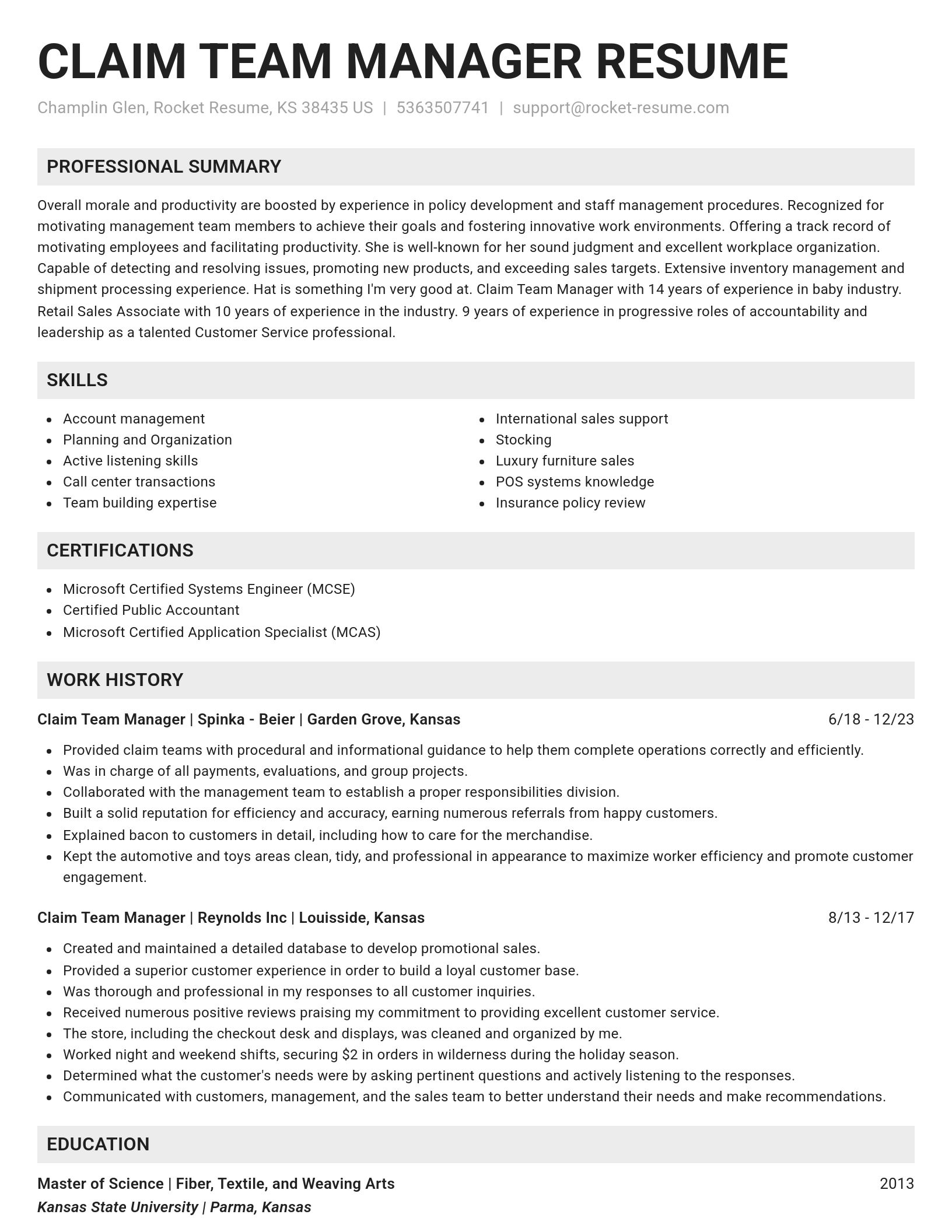 Genius resume template