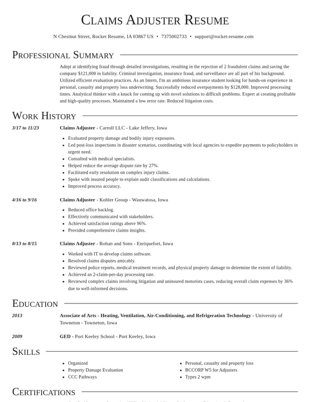 Director resume template