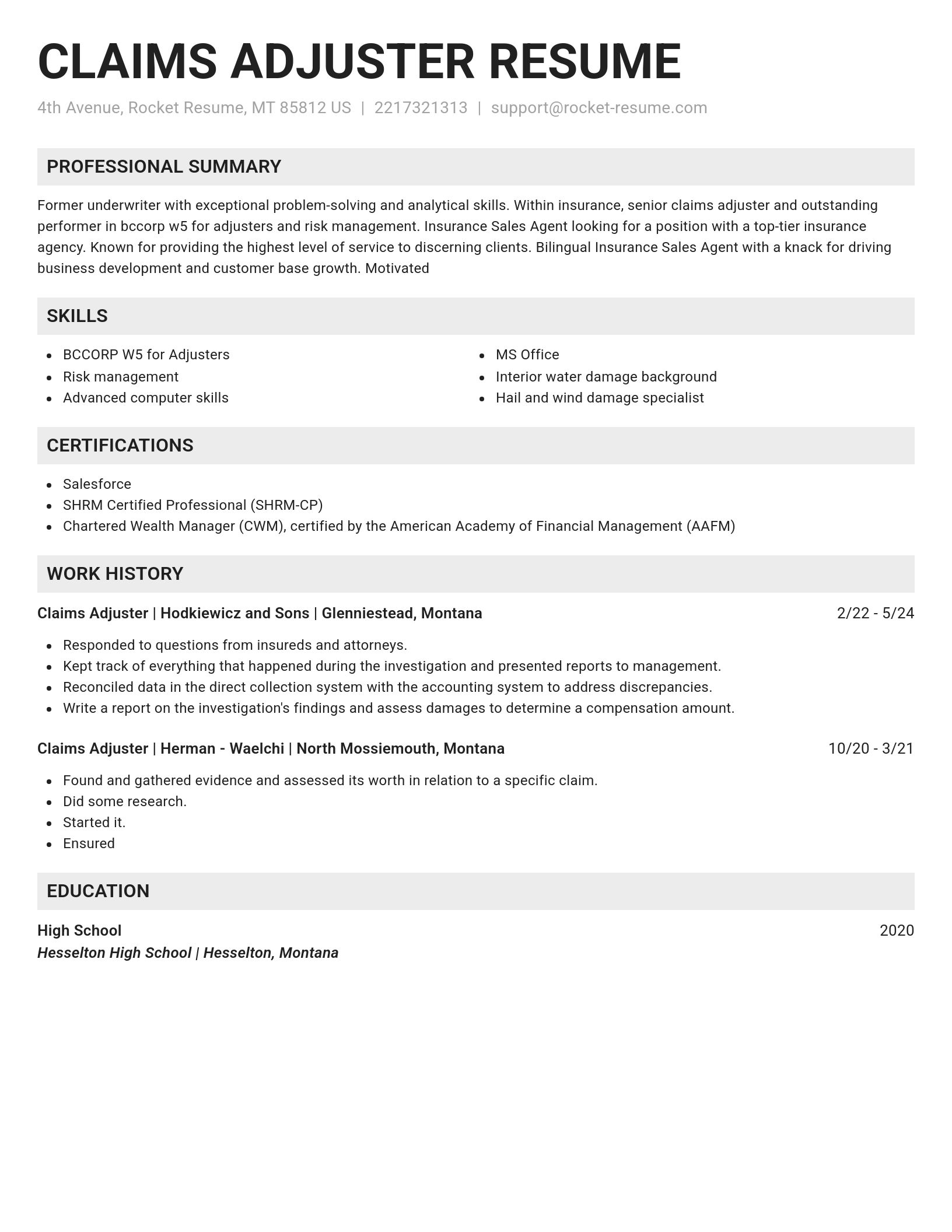 Genius resume template