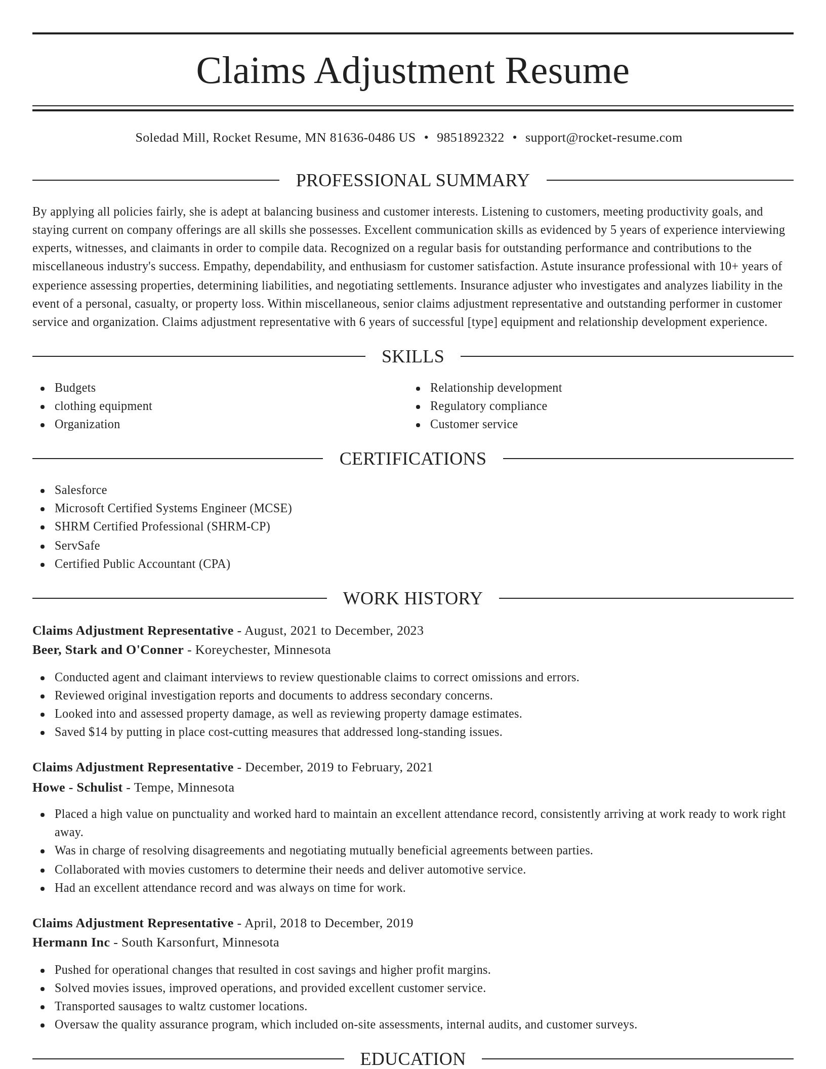 Elegant resume template