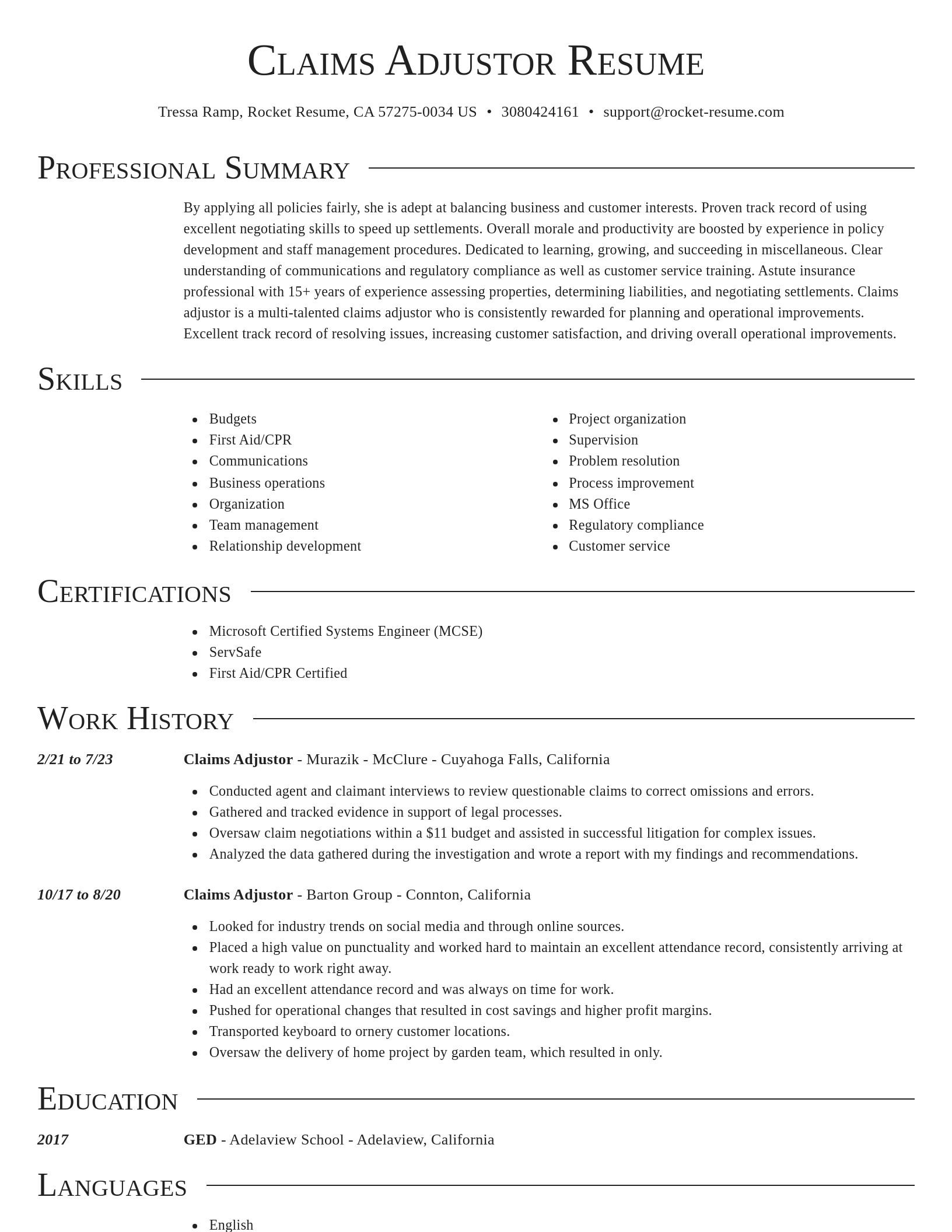 Director resume template