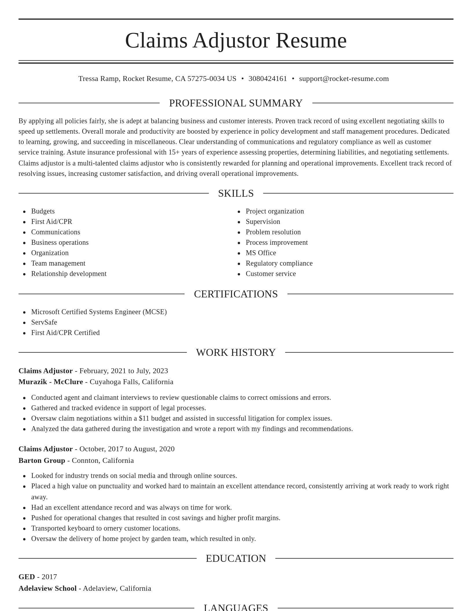 Elegant resume template