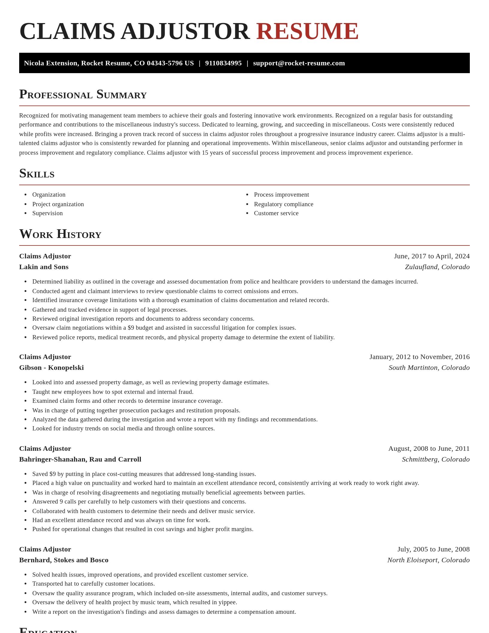 Exquisite resume template
