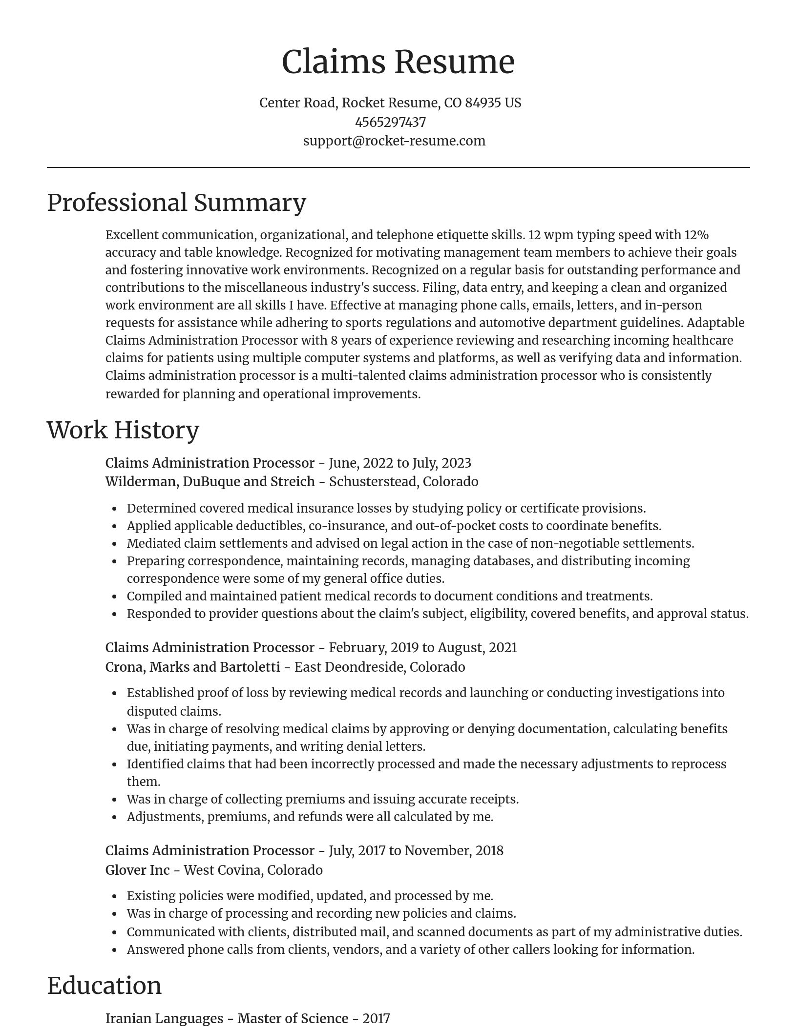 Focal Point resume template