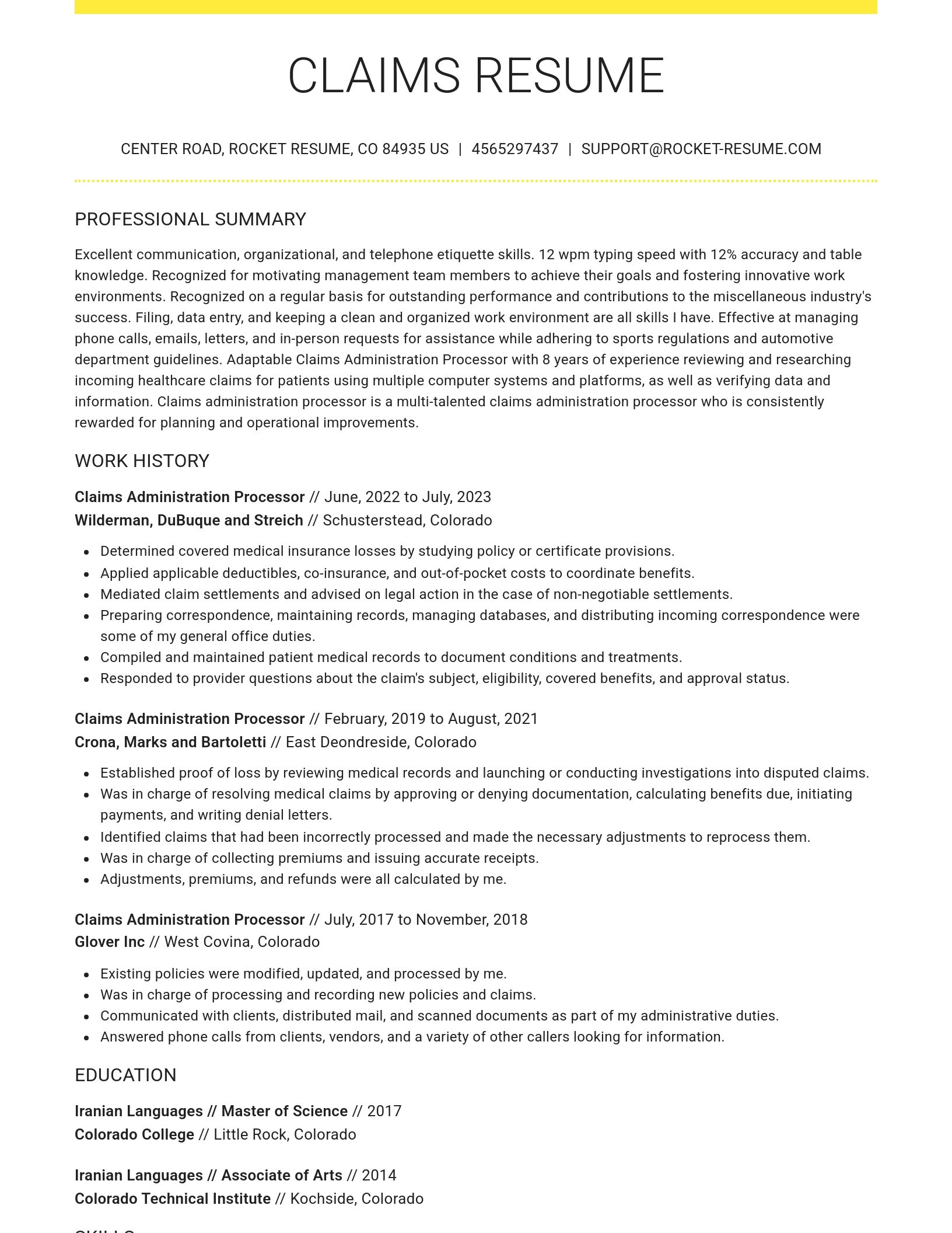 Grand resume template