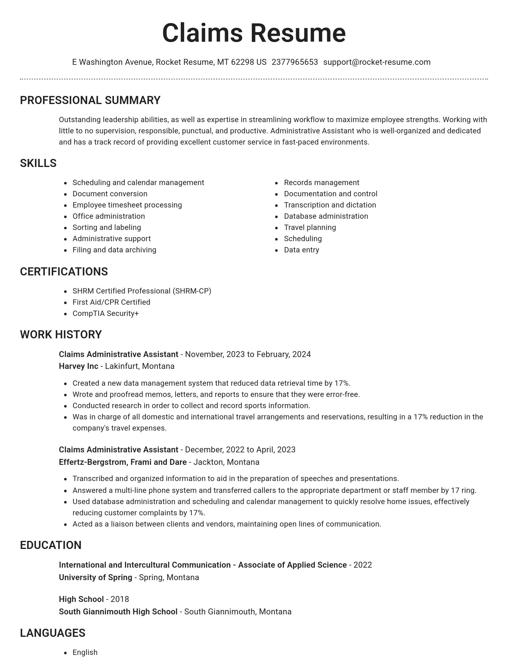 Brilliant resume template