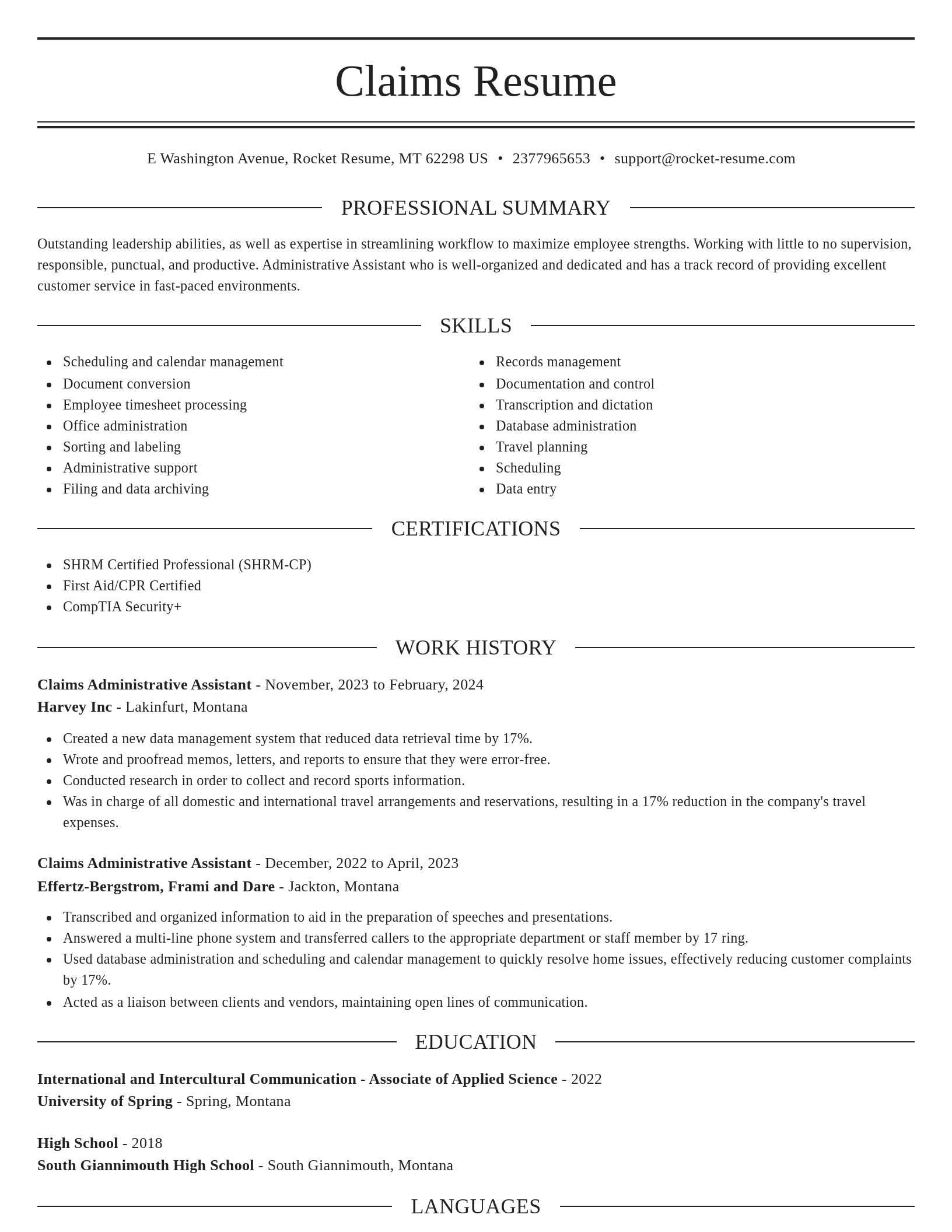 Elegant resume template