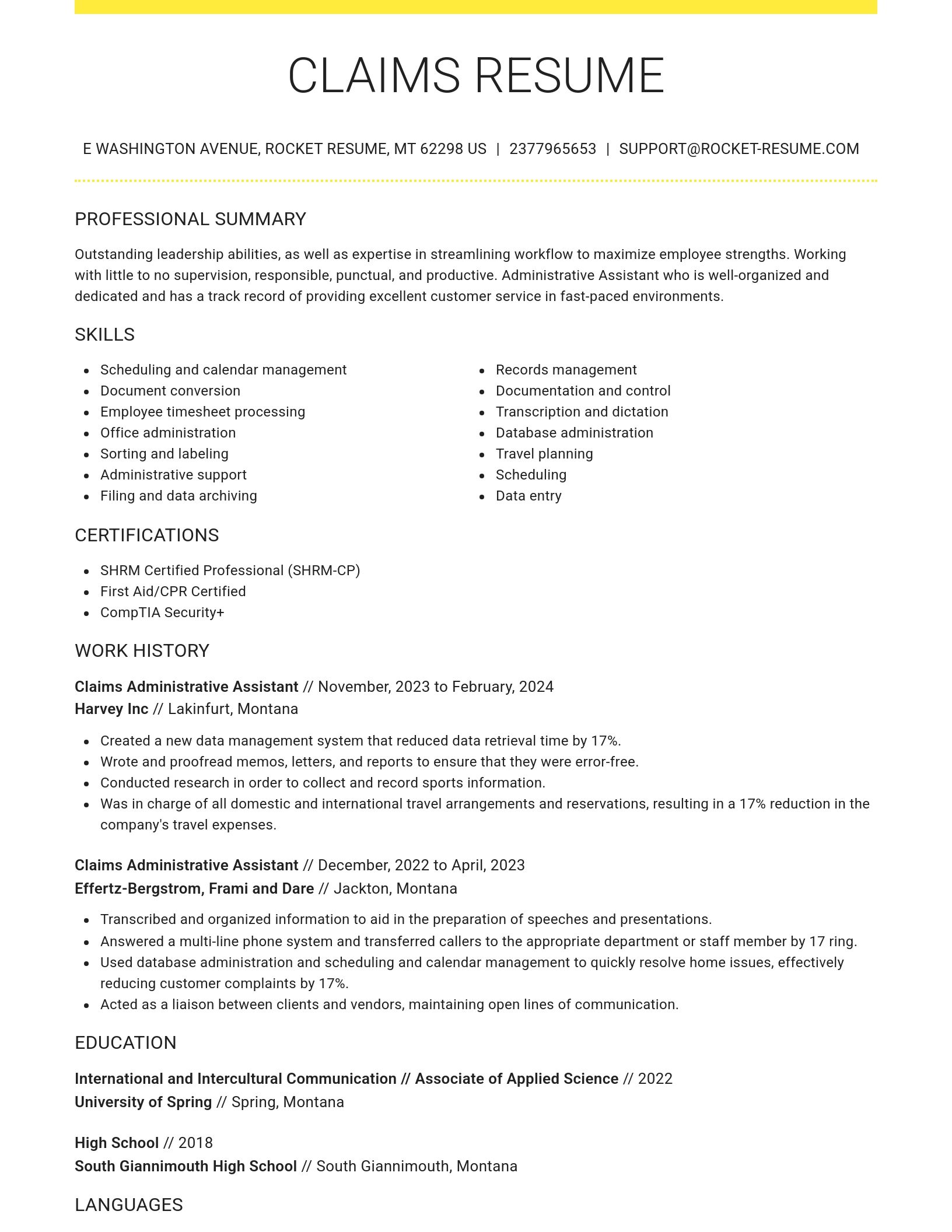 Grand resume template