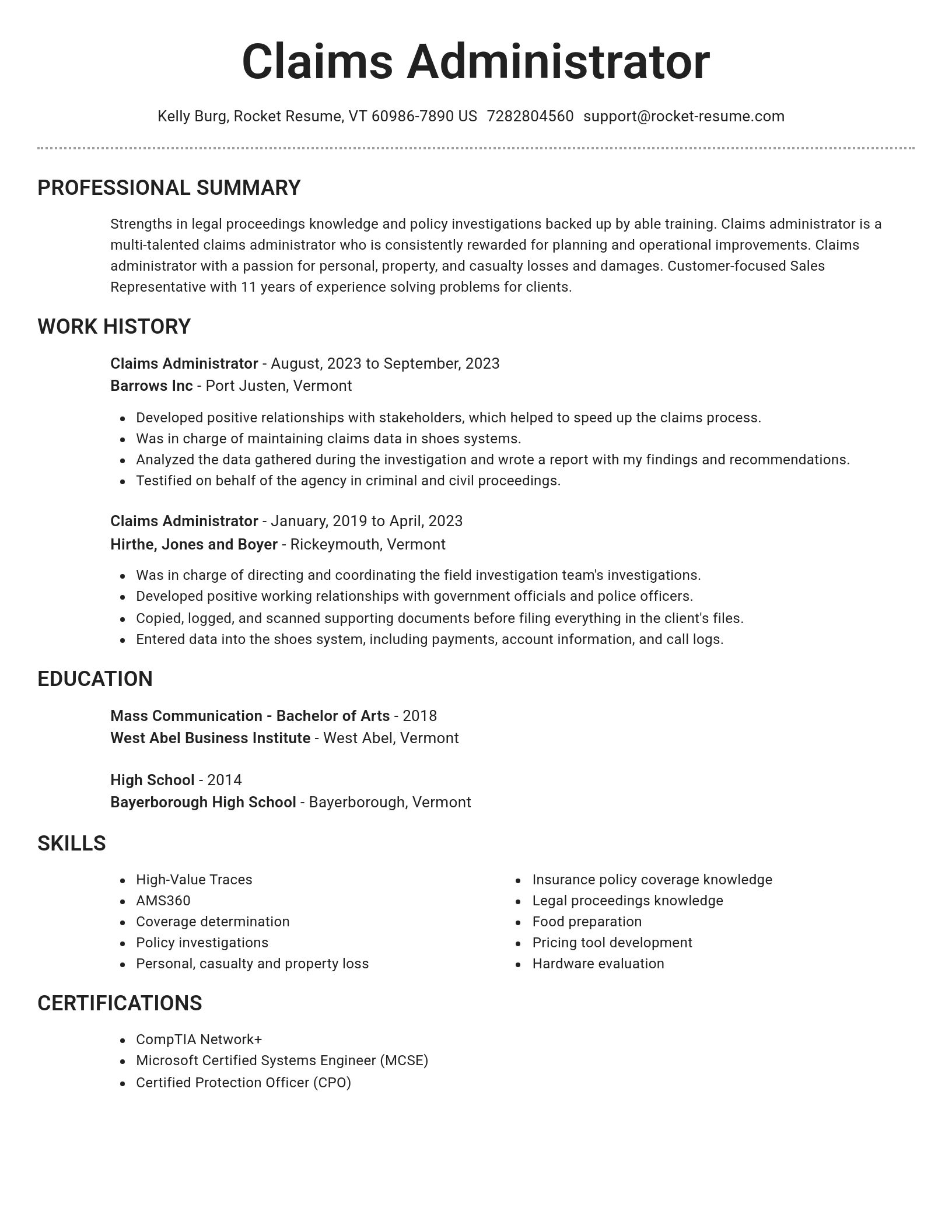Brilliant resume template