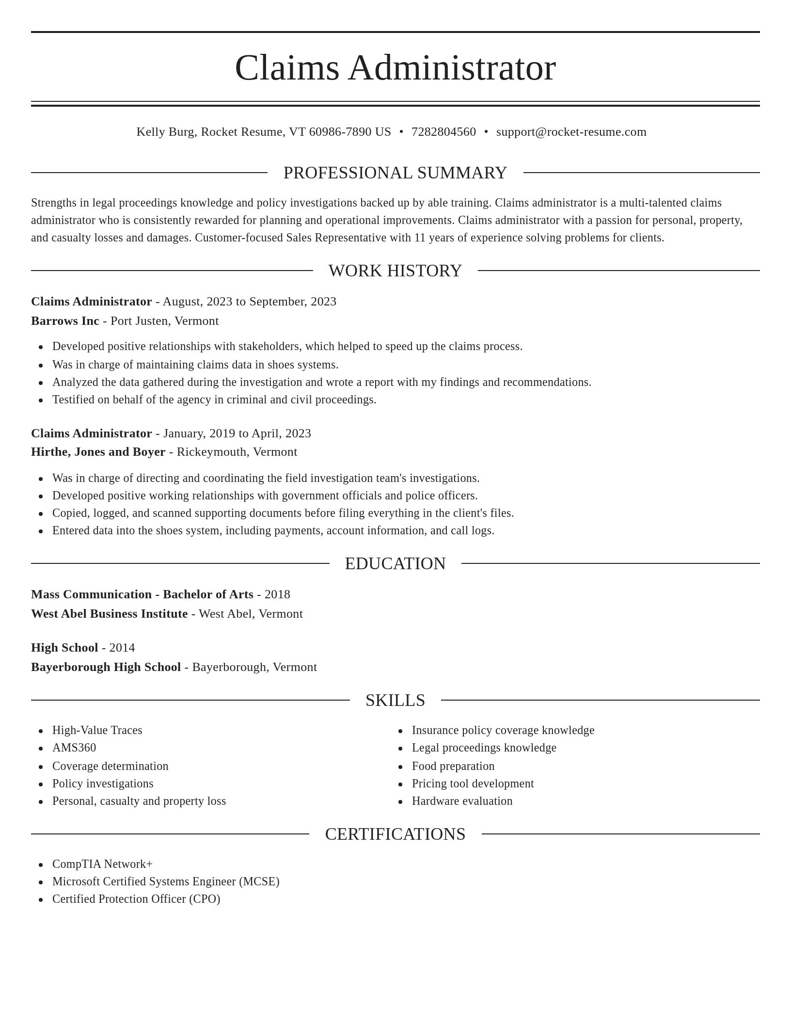 Elegant resume template