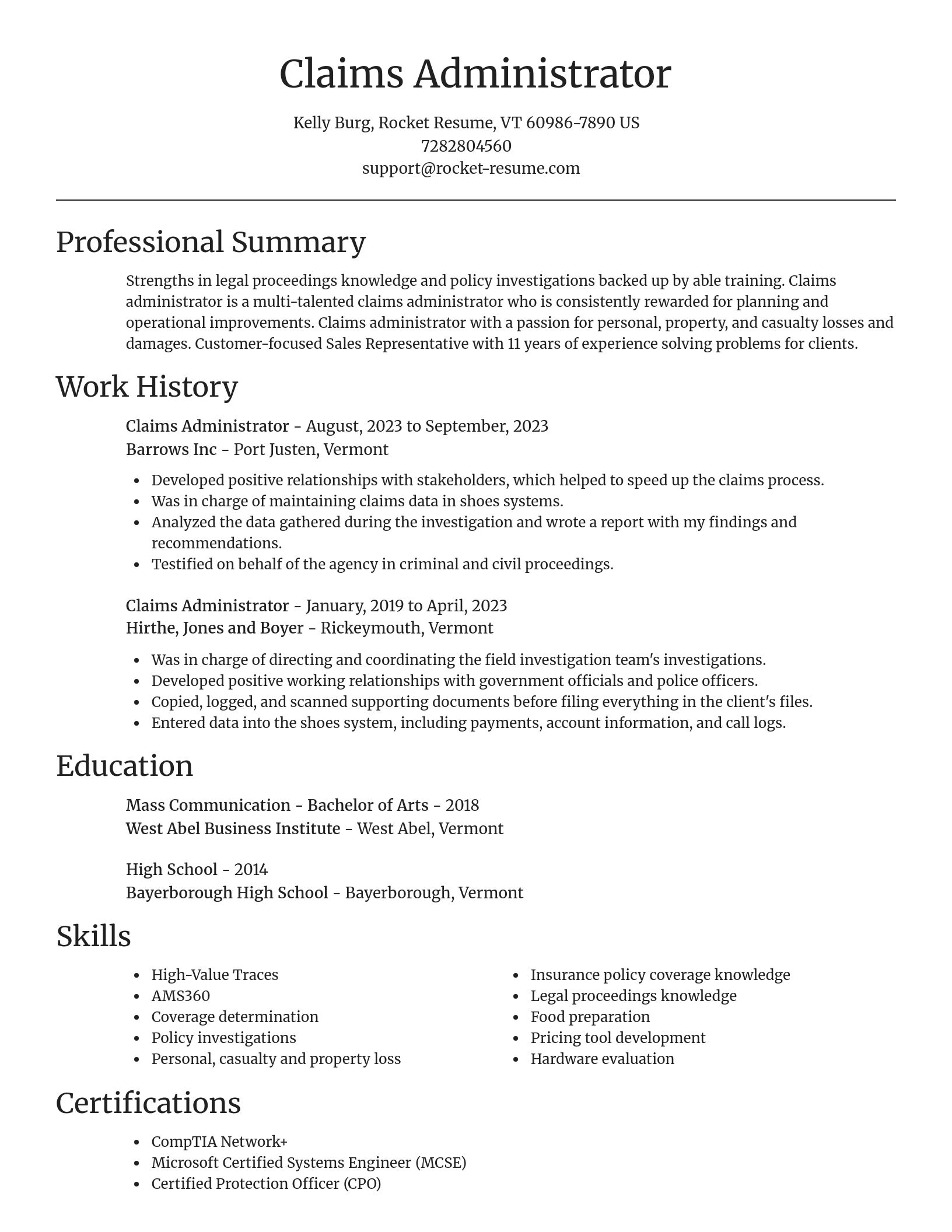 Focal Point resume template